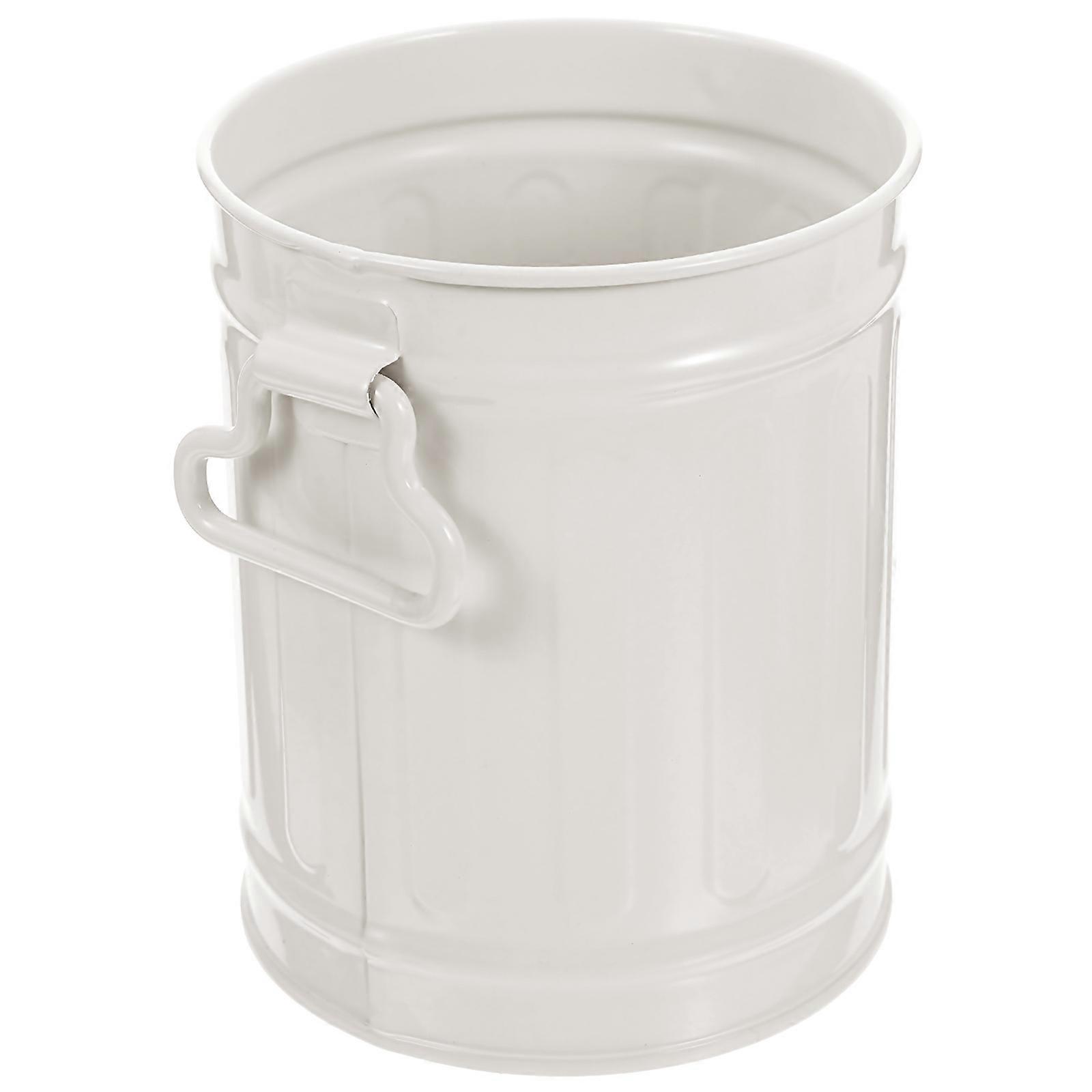 Metal Garbage Holder, Practical Waste Basket with Integrated Pen Storage