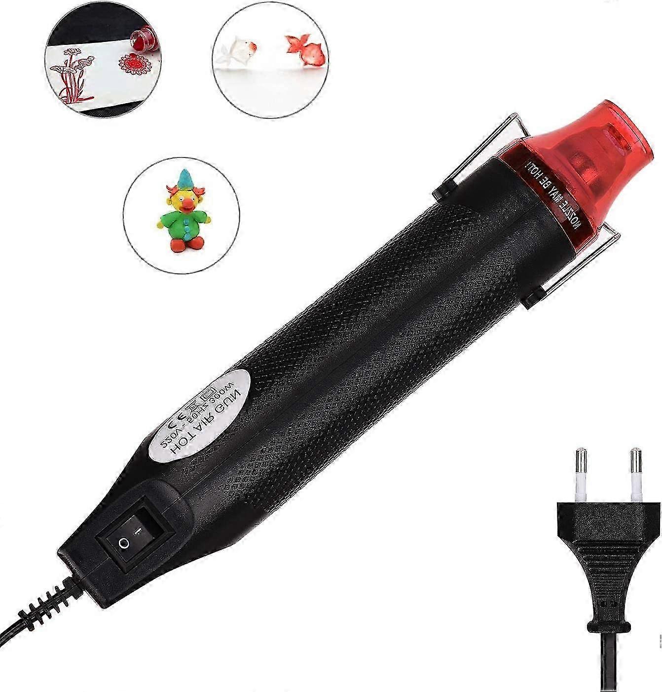 Portable Mini Heat Gun 300W Electric DIY Hot Air Gun for Crafting and Embossing Shrink Film or Drying, Suitable for Various Applications