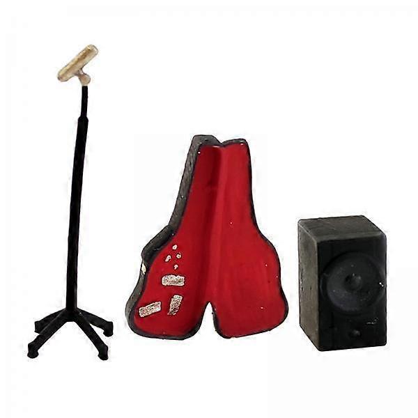 2x Singer Table Scenario Diorama Ornaments