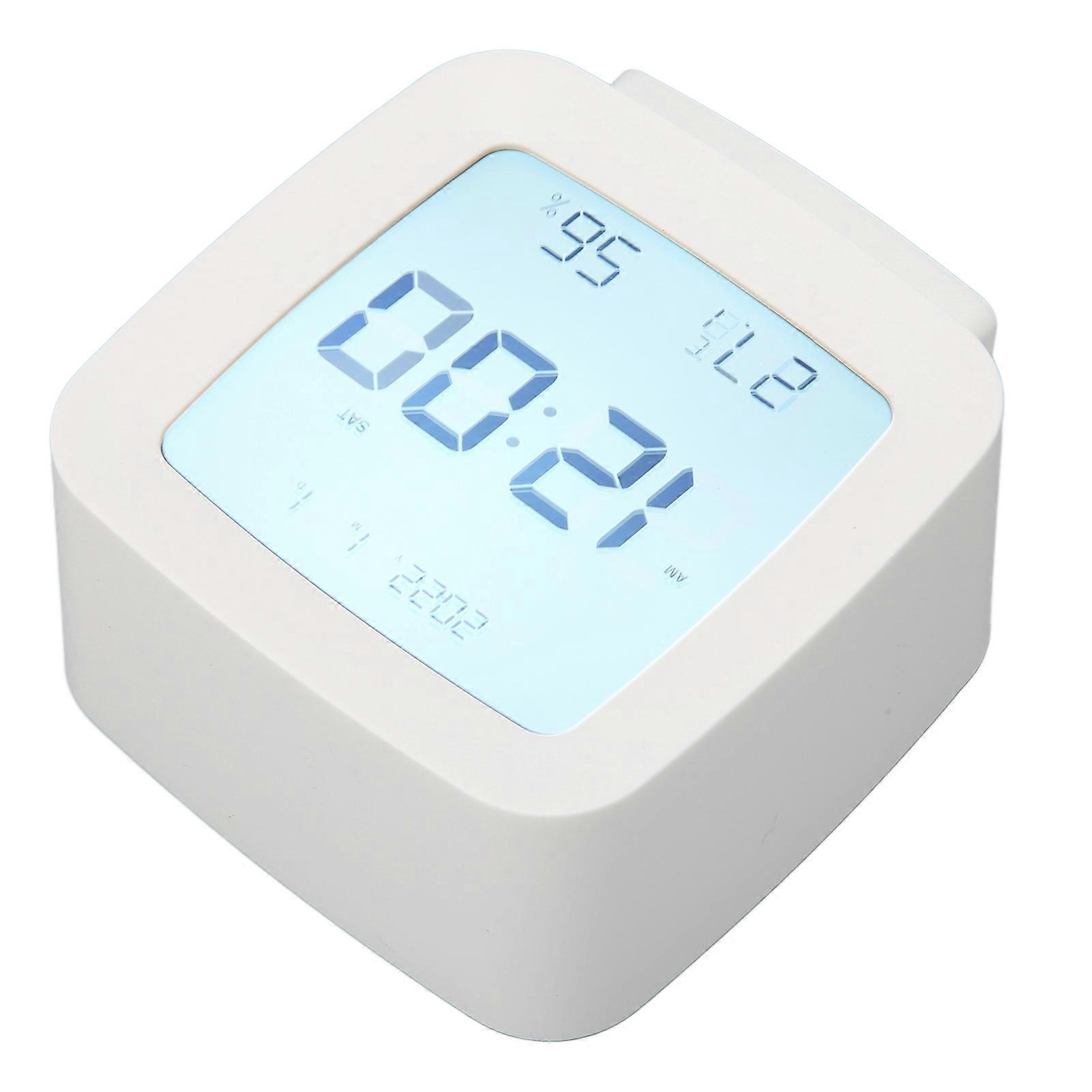 Kids Alarm Clock Temperature Humidity Display 12/24 Hour Unit Conversion Digital Desk Clock for Home Bedroom Office 
