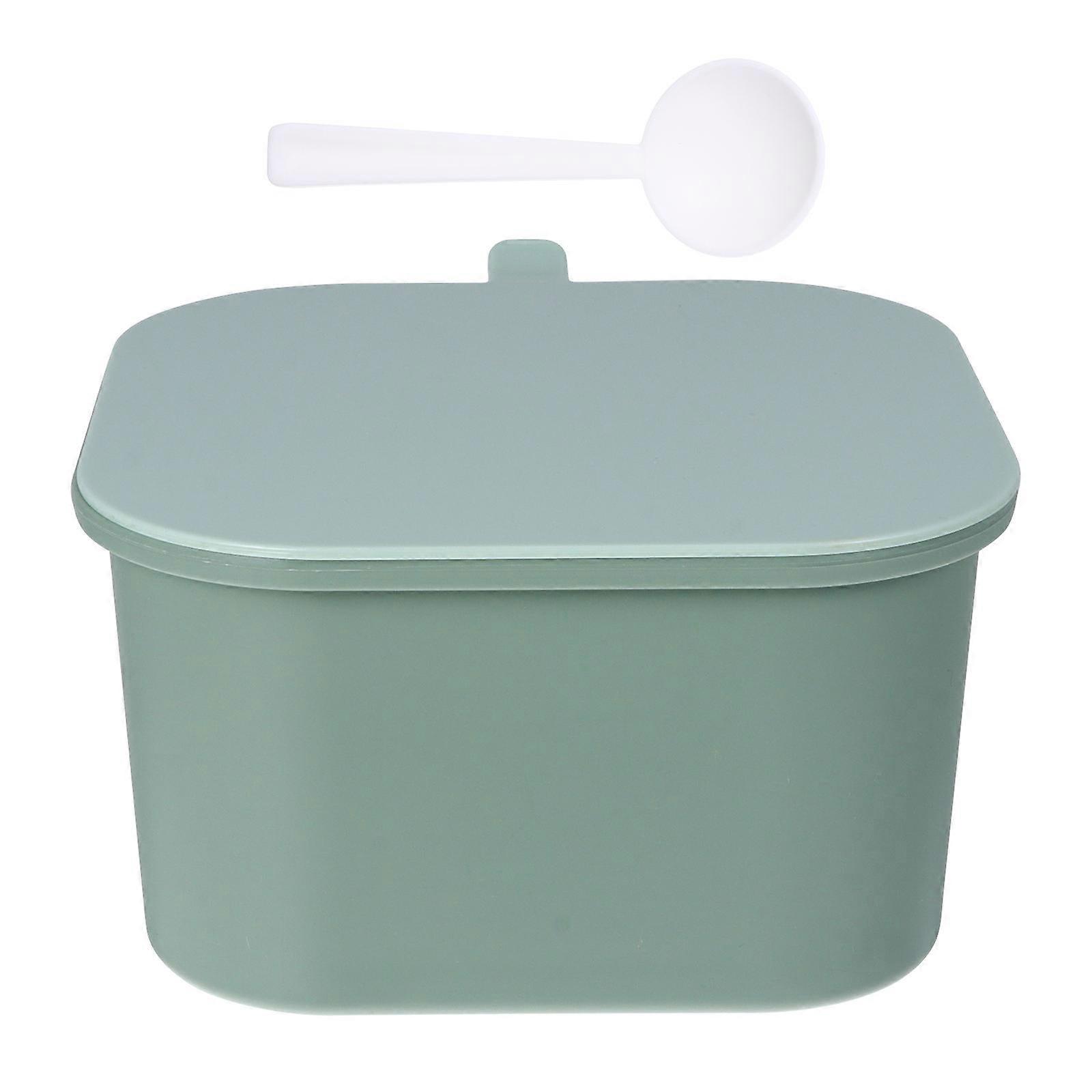 Multi-Layered Seasoning Storage Box Storage Seasoning Case For Kitchen Accessories 16.5X14X7.8CM Green Square 1 Set