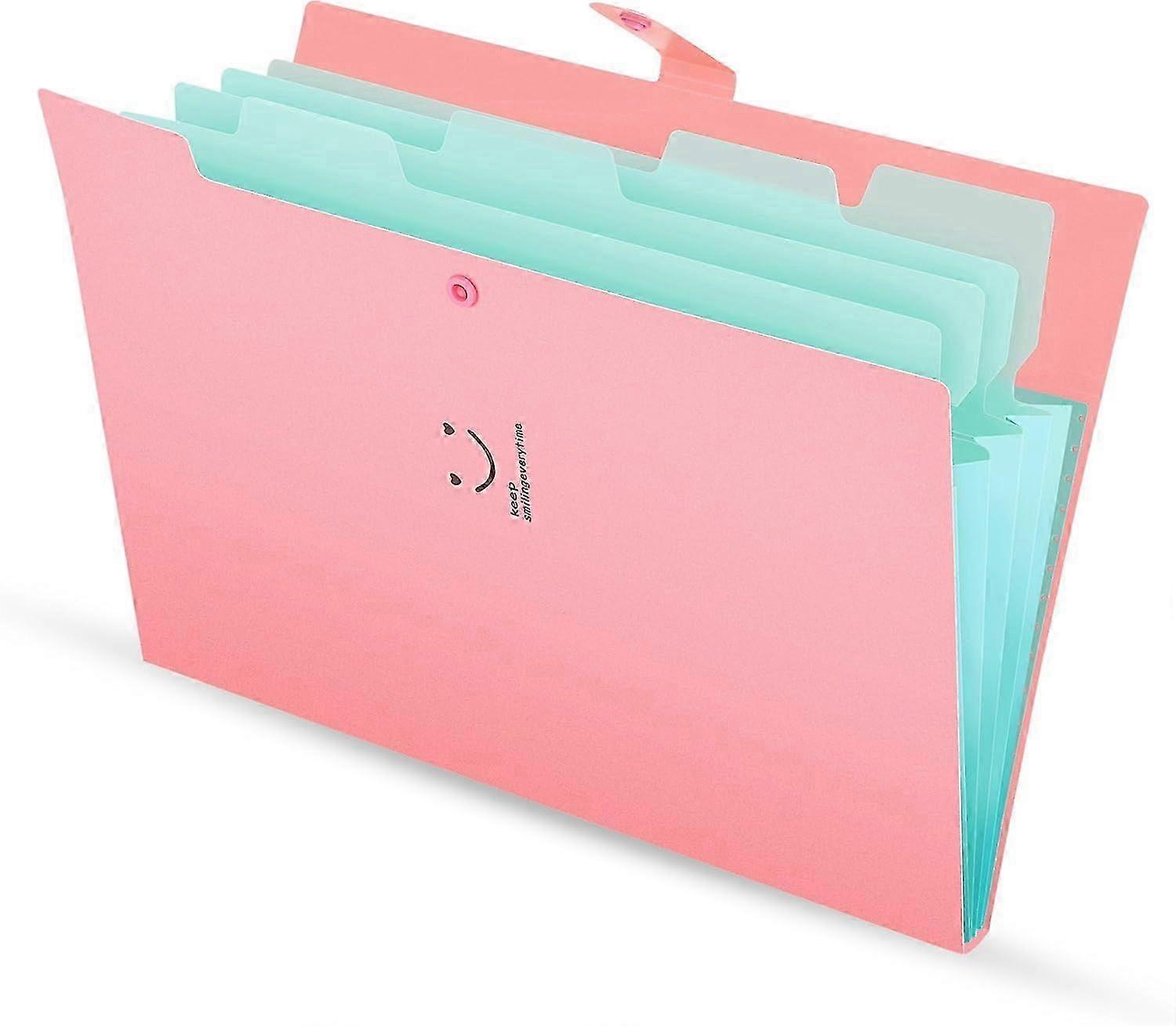 2025 Expandable Portable File Folder Expanding Folder A4 Document Folder 5 Compartments Handheld