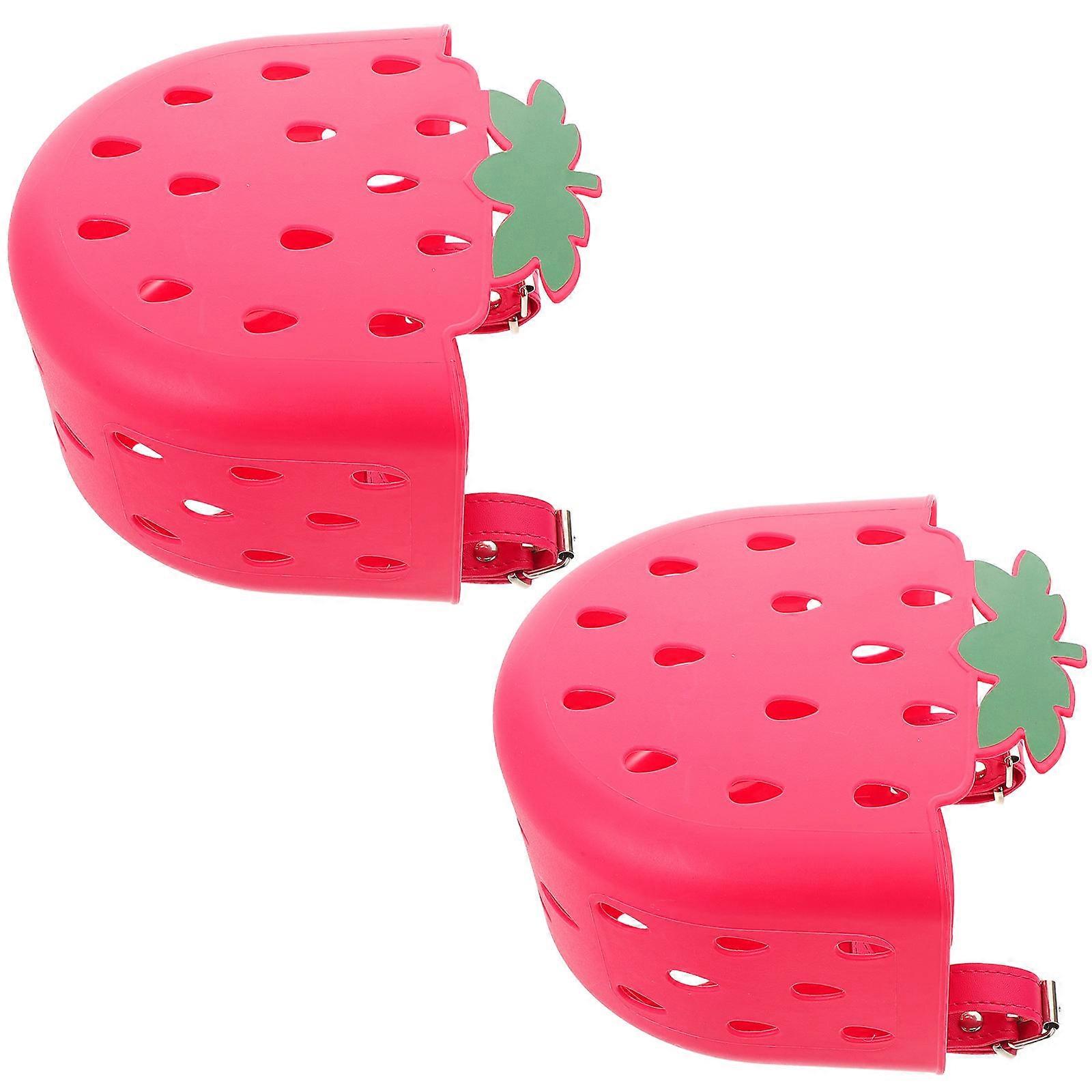 Lightweight Plastic Bike Basket Set   Secure Handlebar Storage for Bicycles, Scooters & Tricycles   Easy Clean & Multi functional Accessory