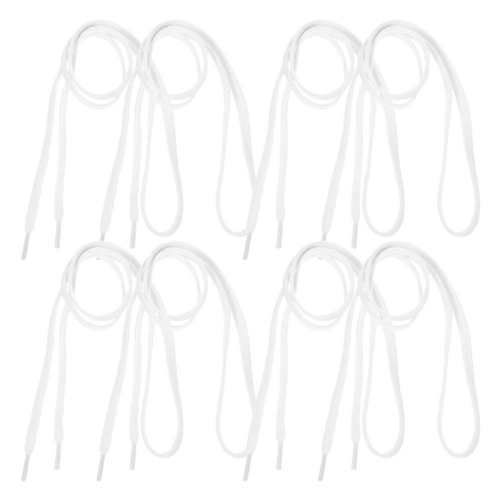 Shoelaces Replacement For Men And Women White 120cm Durable And Comfortable 4 Pairs