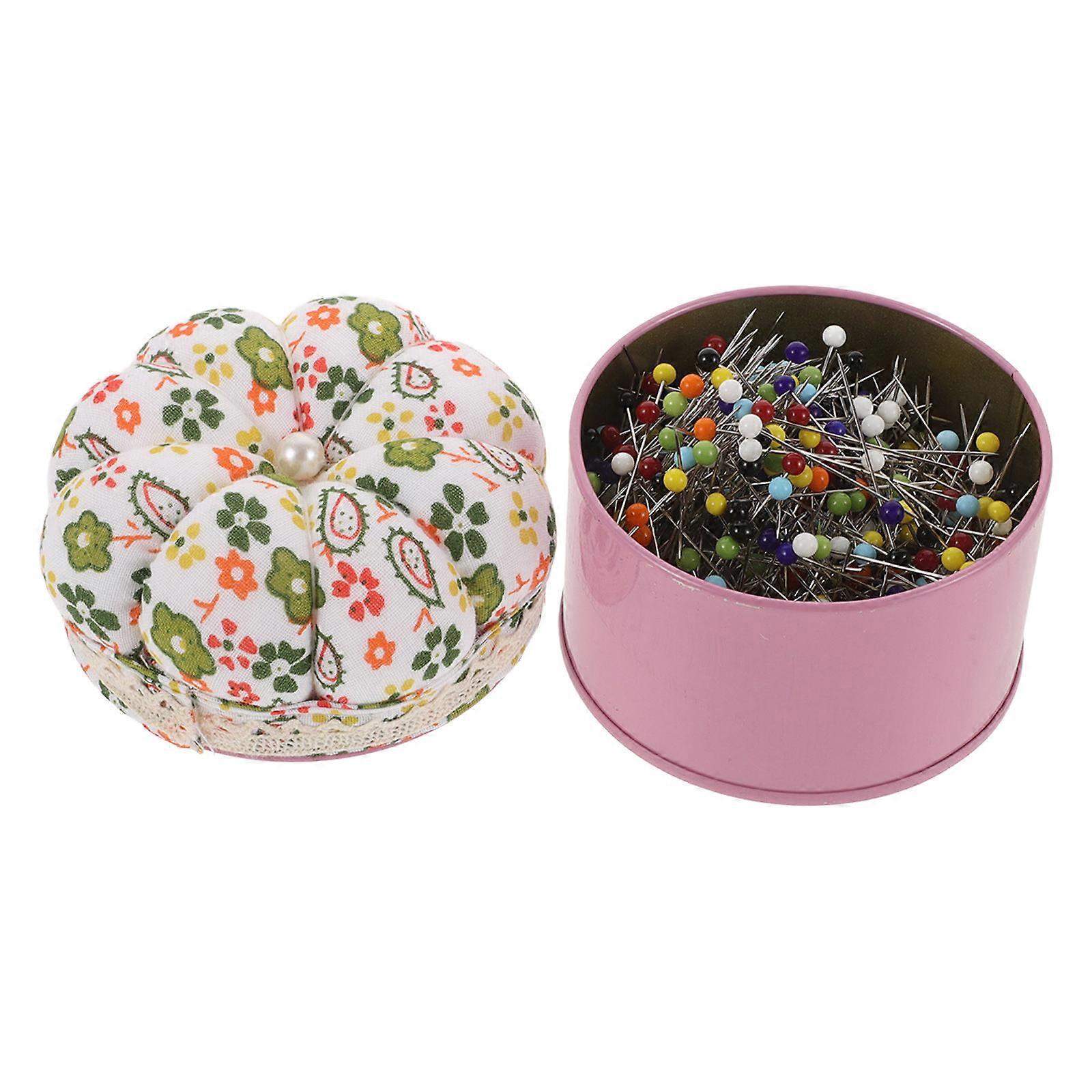 Pin Cushion Needle Cushion Box Glass Pearlized Head Ball Pins For Sewing Tools Artists 500Pcs