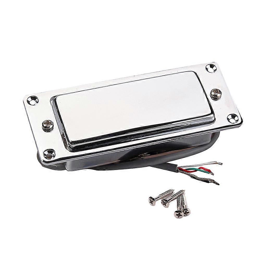 Guitar Pickups Mini Four Core Pickup Silver Metal Copper Shell Wax Potted 1Pcs