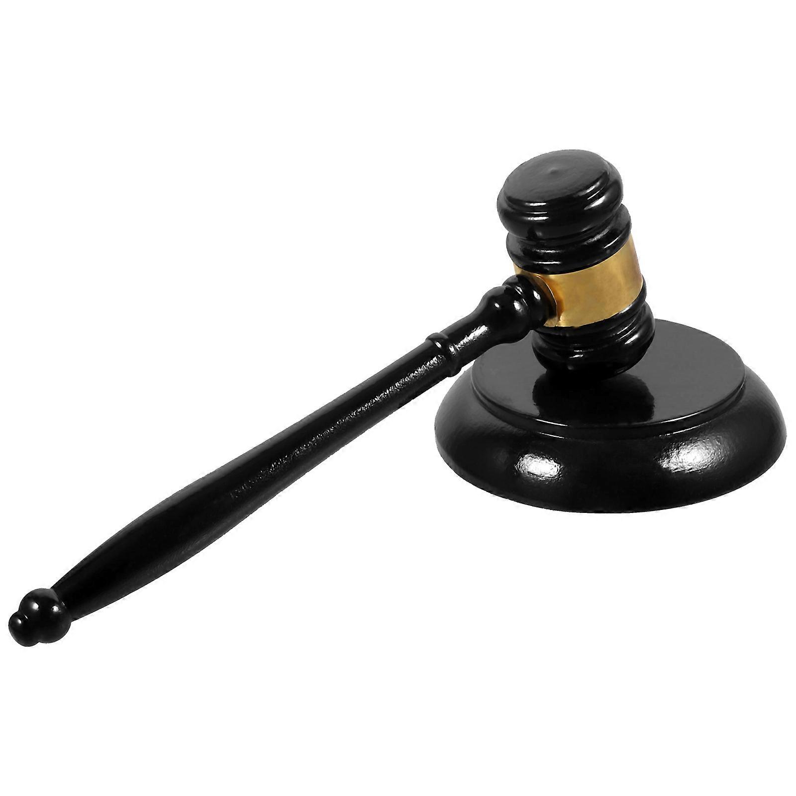 Wooden Judge Hammer Gavel with Black Base – Lightweight Lawyer Mallet for Court and Meeting Use – Smooth, Portable, and Practical Design