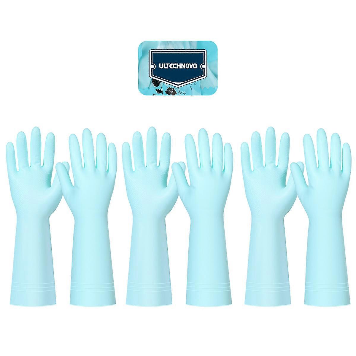 Gloves Kitchen Dishwashing And Cleaning Gloves For Home Users In Cloth Washing Anti Skid Wrist Protection 3 Pairs