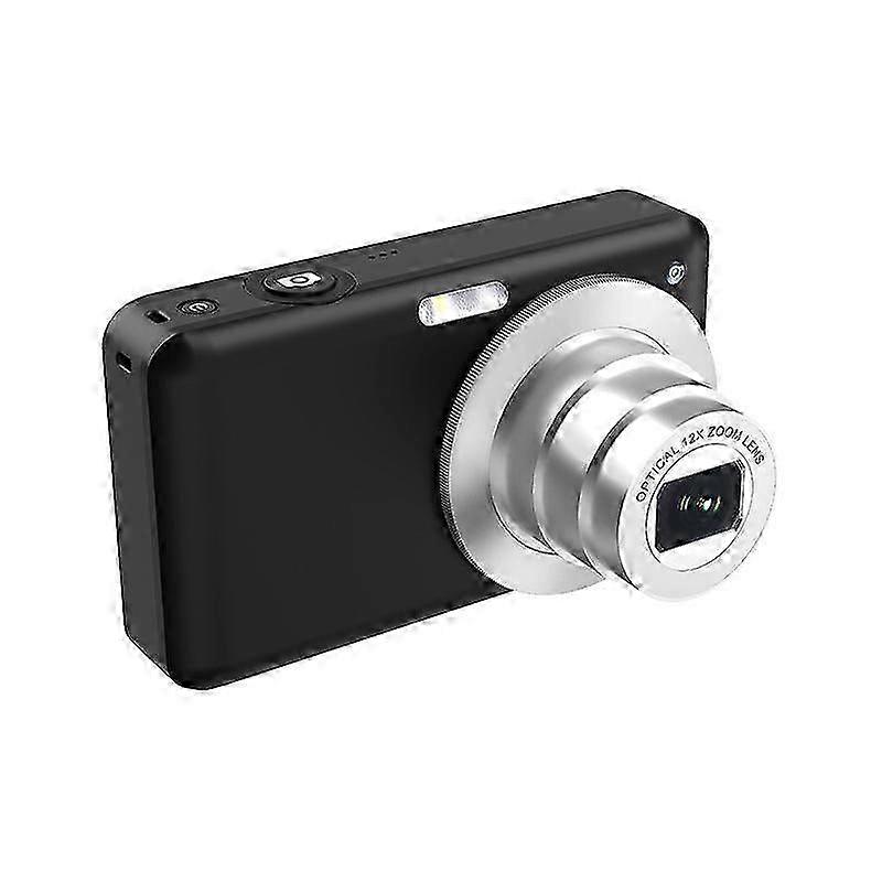 (Preto) 4k Hd 6x Zoom Óptico Câmera Digital 3 Polegadas Ips Tela Vídeo Vlogging Camcorde 32g