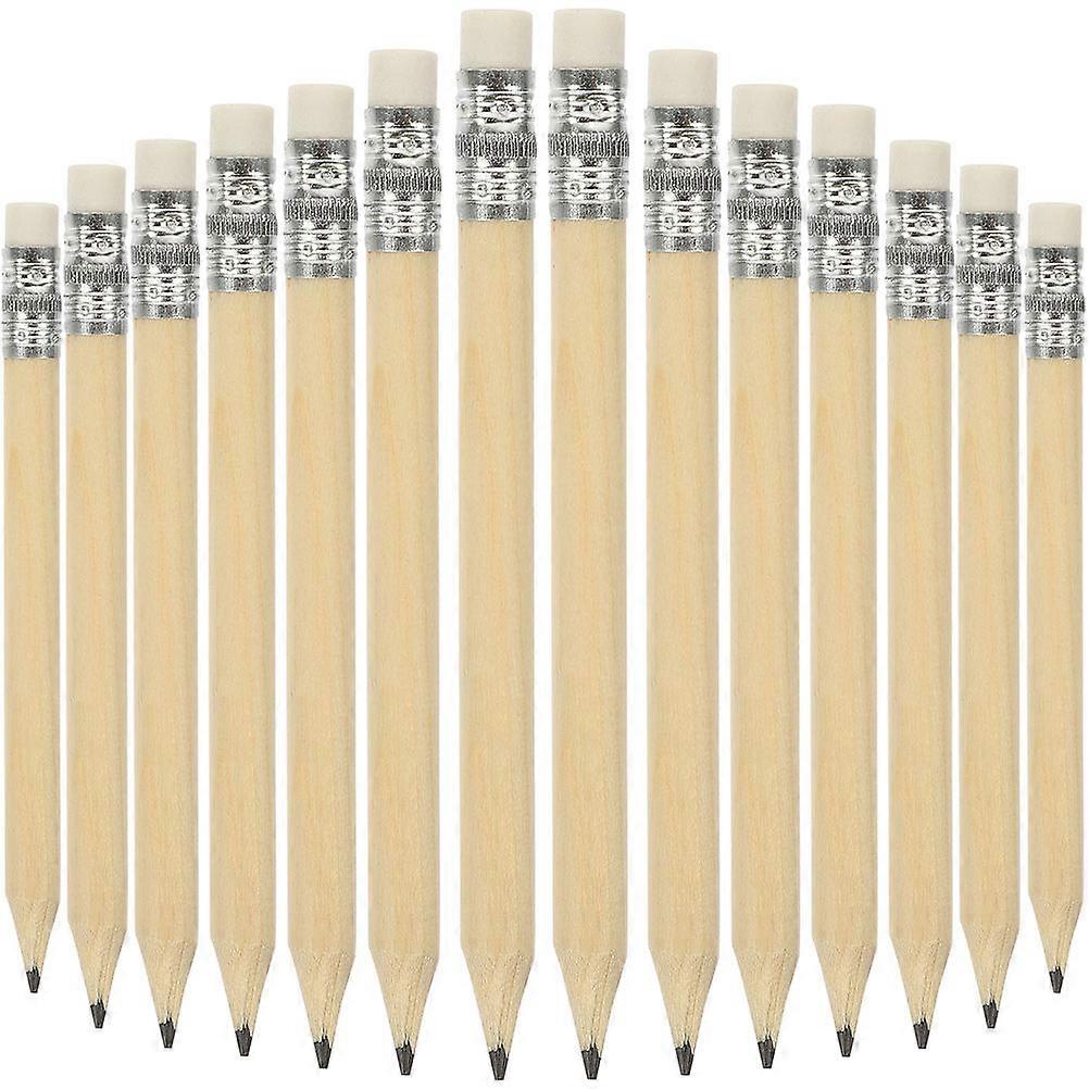 35 Pack Mini Wooden Writing Pencils, Short Erasable Golf Pencils for Drawing, School, and Classroom Use, Lightweight Design for Students