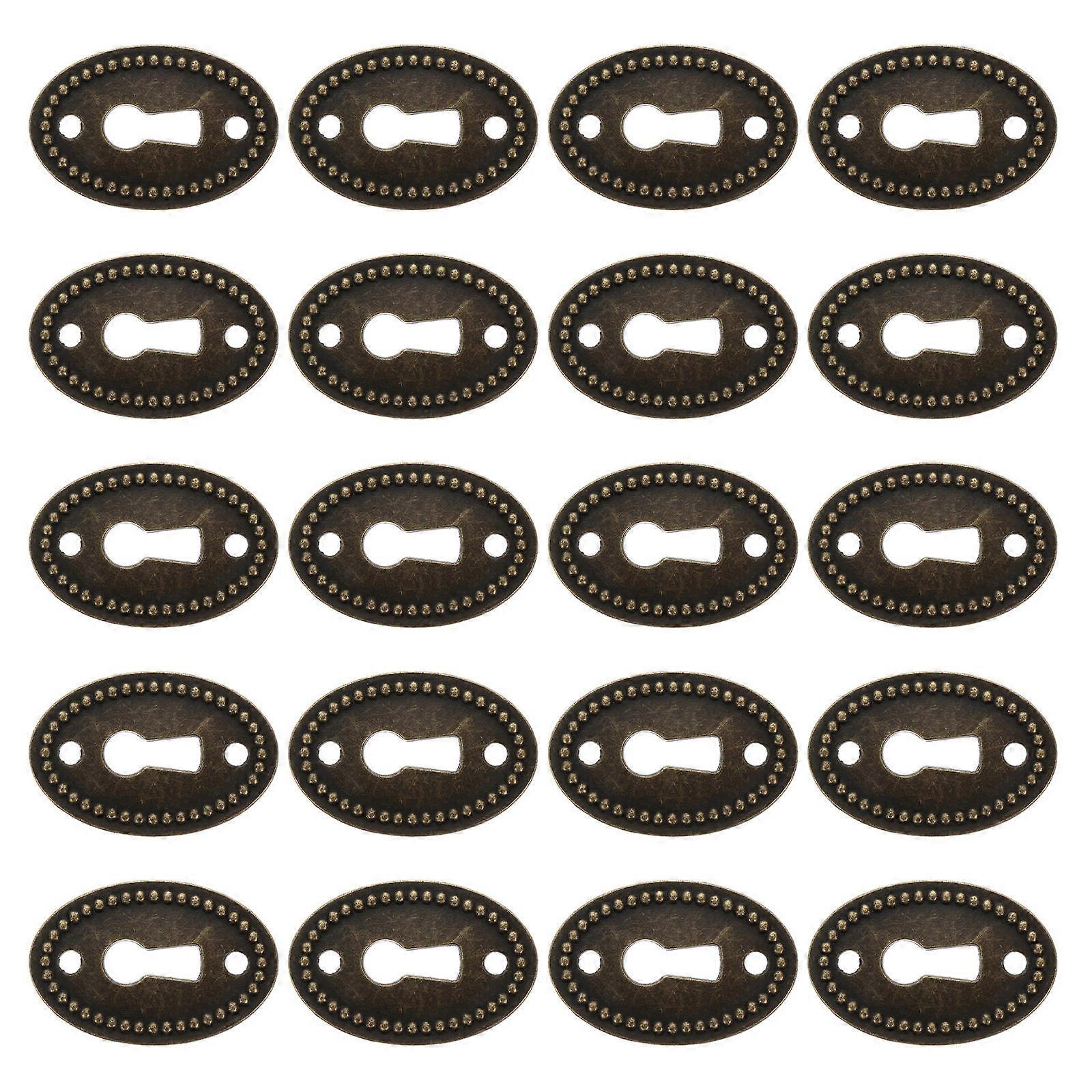 ドアホールカバープレート家具強化キャビネットドアブラック3.50X2.30X0.10CM 20個