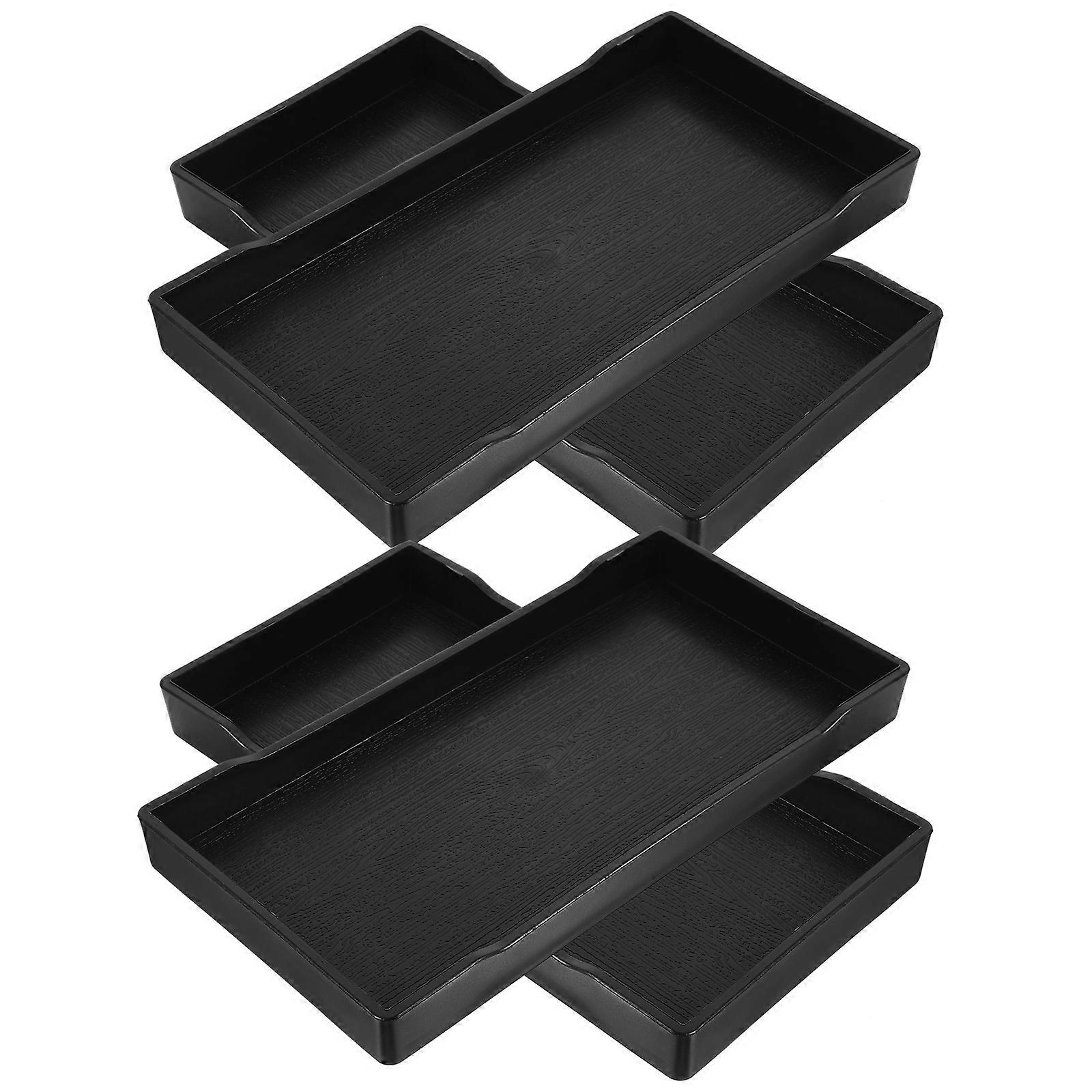 Organizer Tray Bathroom Accessories Home Use Black 20.40X10.30X2.10CM Towel Holder 4Set