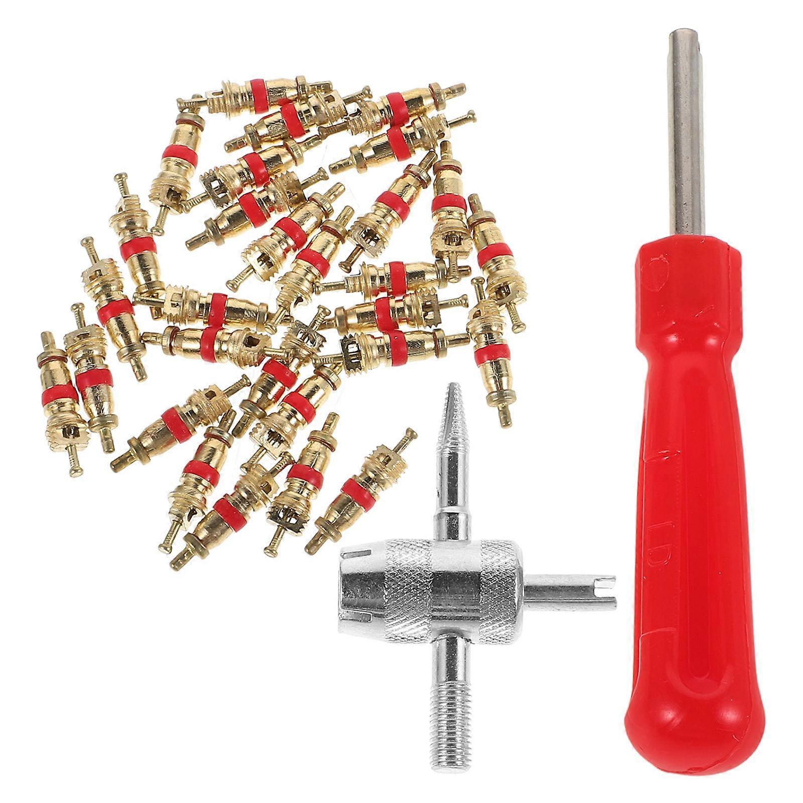 32pcs Valve Core Replacement Tool Set for Tyres Universal Fit for Cars, Trucks & Motorcycles, Ergonomic Design, Durable Performance