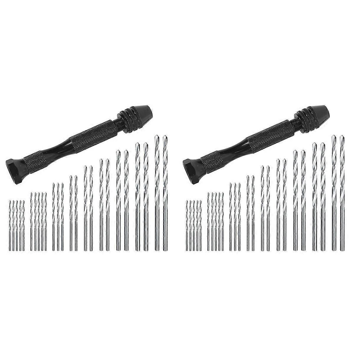Hand Drill Set Precision Pin With 25 Pieces Mini Twist Drill Bits
