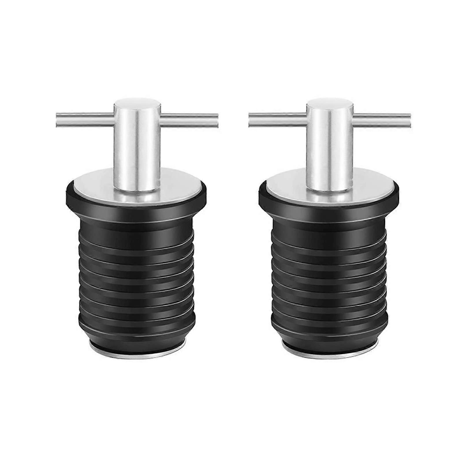 Marine Drain Plug Kit for Canoe and Kayak, 2-Piece Replacement Drain Stopper Set, T-Shaped Drain Seal