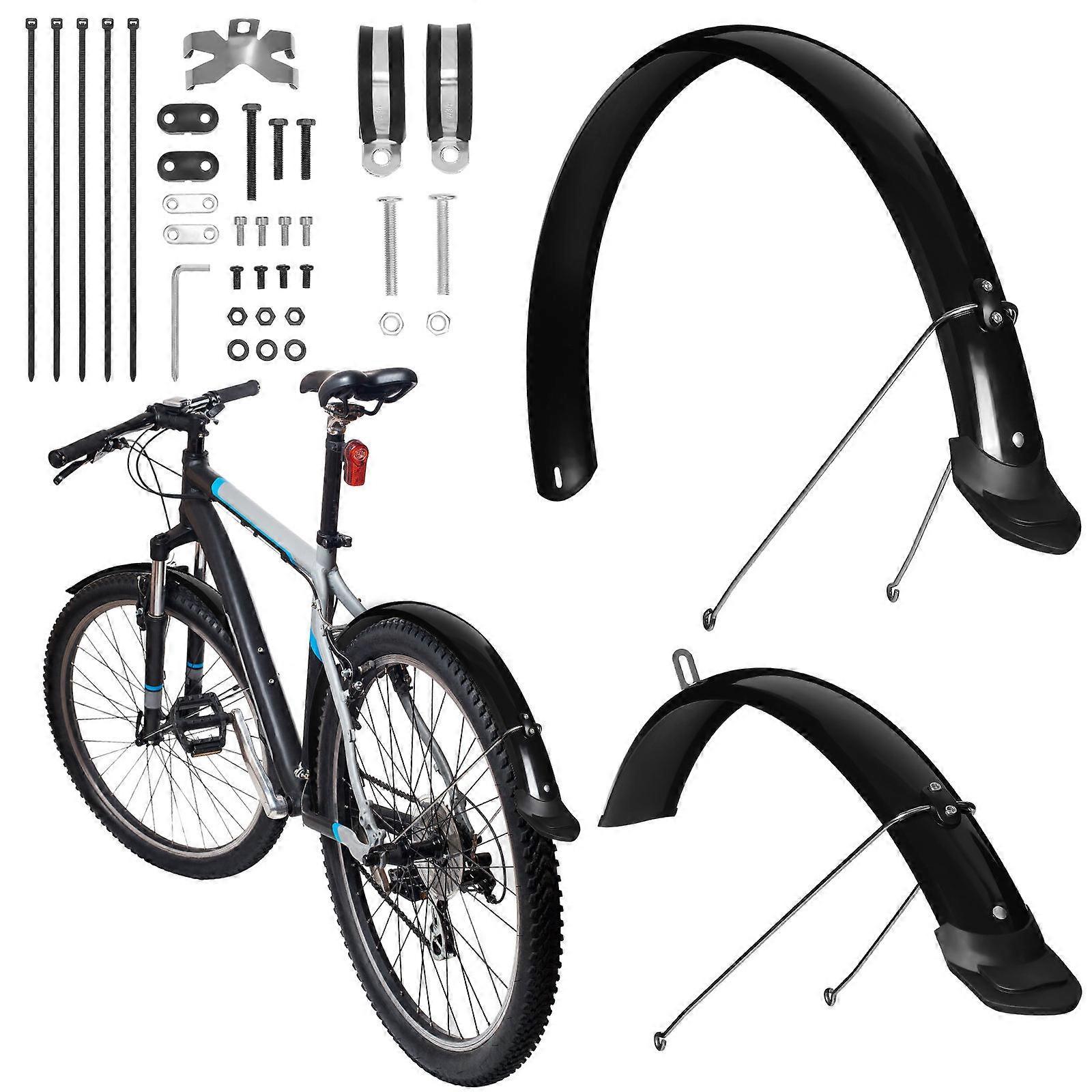 Bike Mudguards for Front and Rear Wheels Made of ABS Material with Extended Design for 26'' Tire