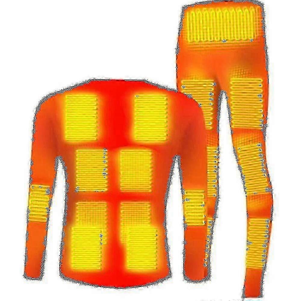الرجال "ق الملابس الداخلية ساخنة الشتاء USB التدفئة الكهربائية دعوى التزلج قمم السراويل