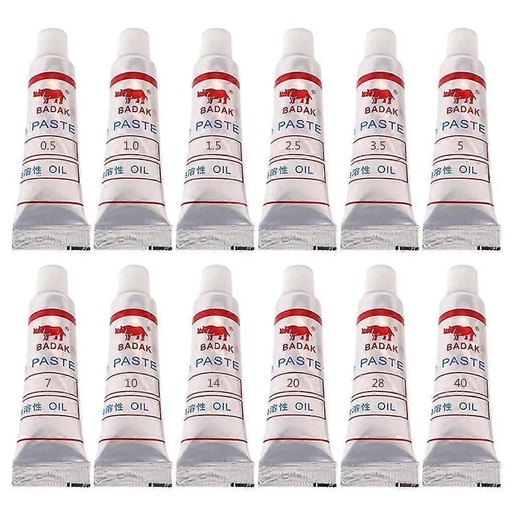 12 Pcs Gram Diamond Lapping Paste Polishing Compound for Fine to Final Polishing