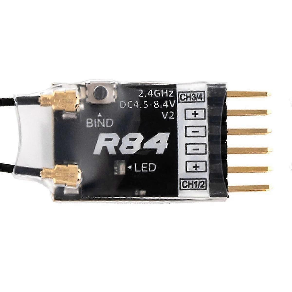For Radiomaster R84 V2 4CH Compatible PWM RC Receiver for Frsky D8 D16 SFHSS Radiomaster TX12 T16S T