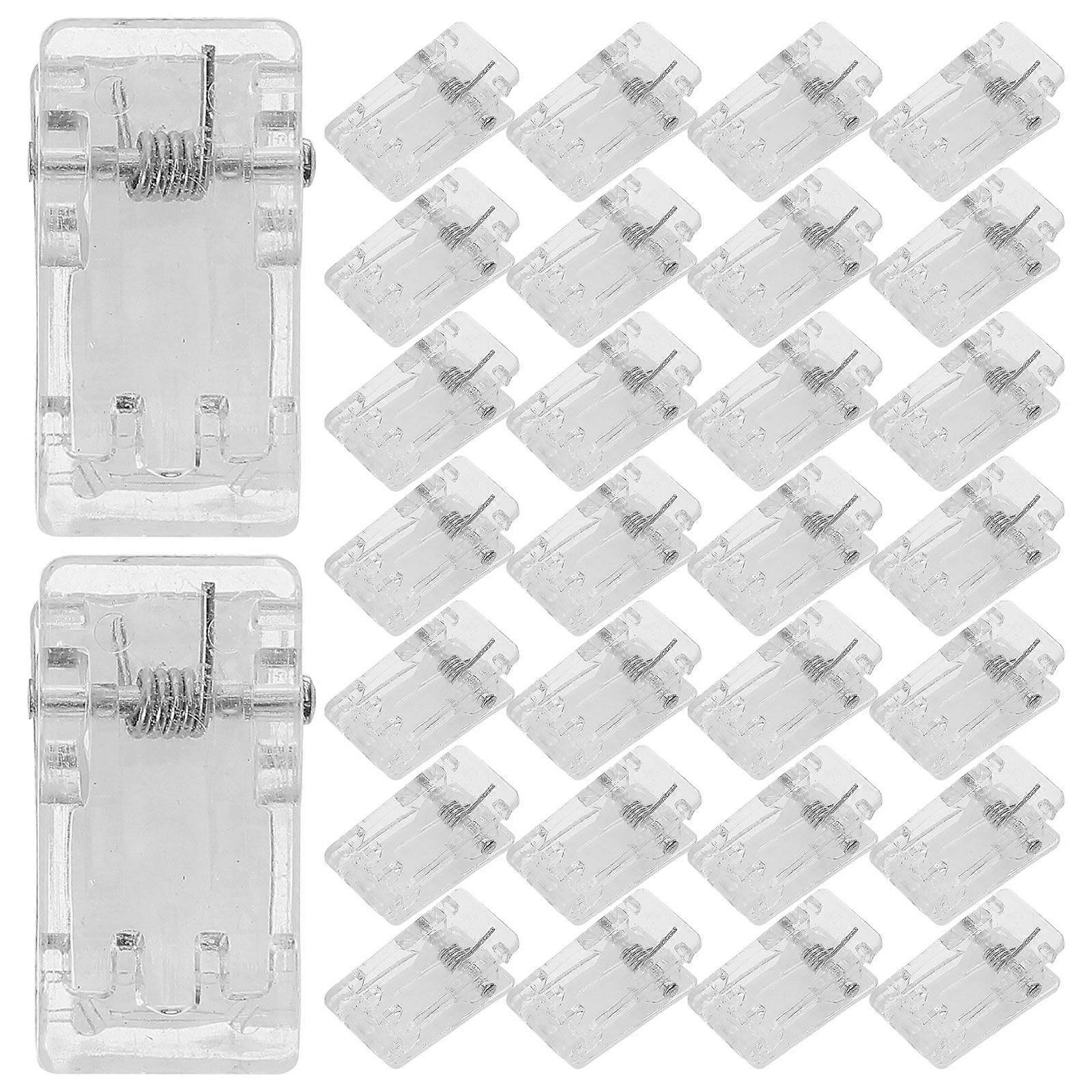50Pcs 투명 스프링 클립 벽 태피스트리 클립 플라스틱 끈적끈적한 사진 클립 교수형 스프링 클립