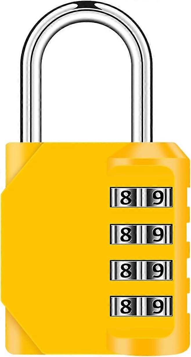 Combination padlock, yellow