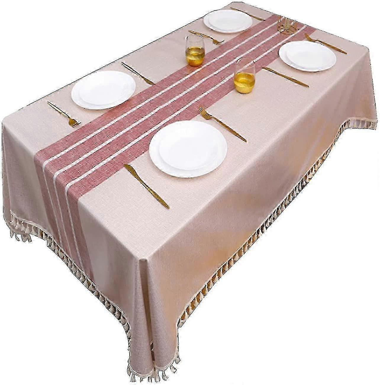 Christmas Tablecloth Rectangular Washable Table Cover Set