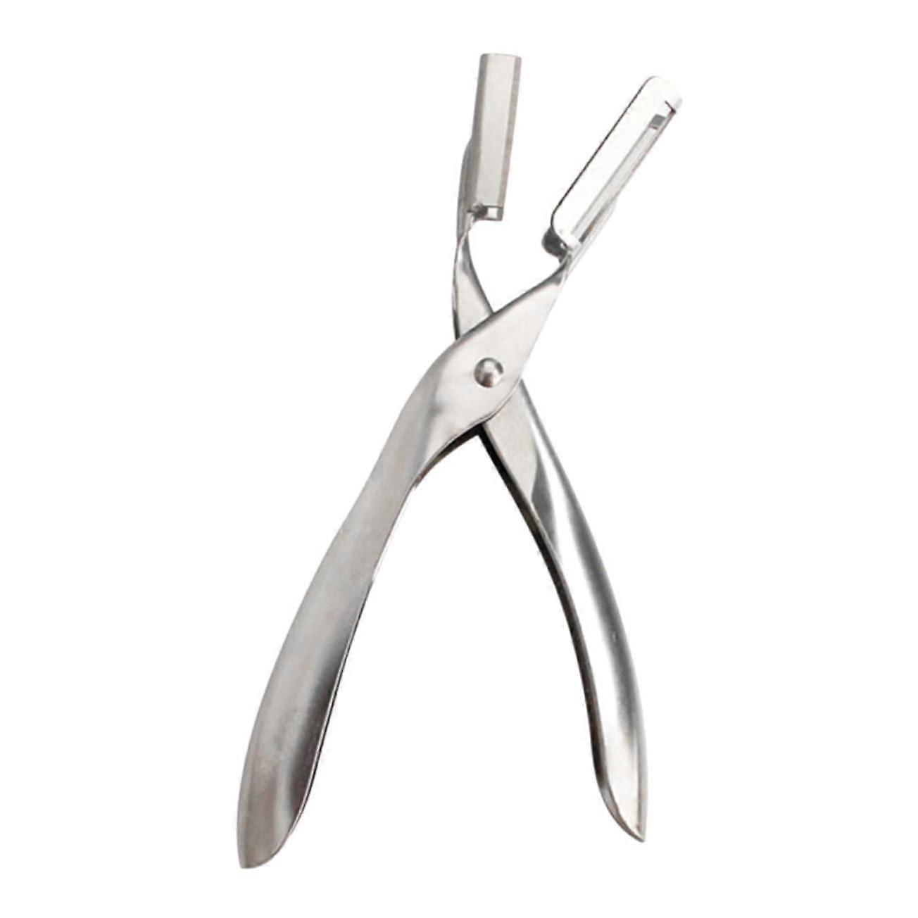 Crab cracker: Crab cracking tool, tail removal, shrimp peeler to protect nails and keep fingers clean, silver.