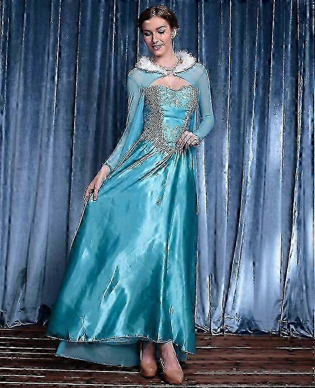 プリンセスエルサドレスにインスパイアされたハロウィーンコスプレカーニバルの大人コスチューム