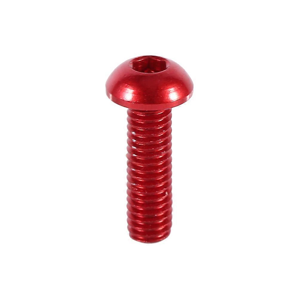 10pcs M3 6-10mm Button Round Head Aluminum Alloy Metric Hex Socket Cap Screw Bolt Red 10mm