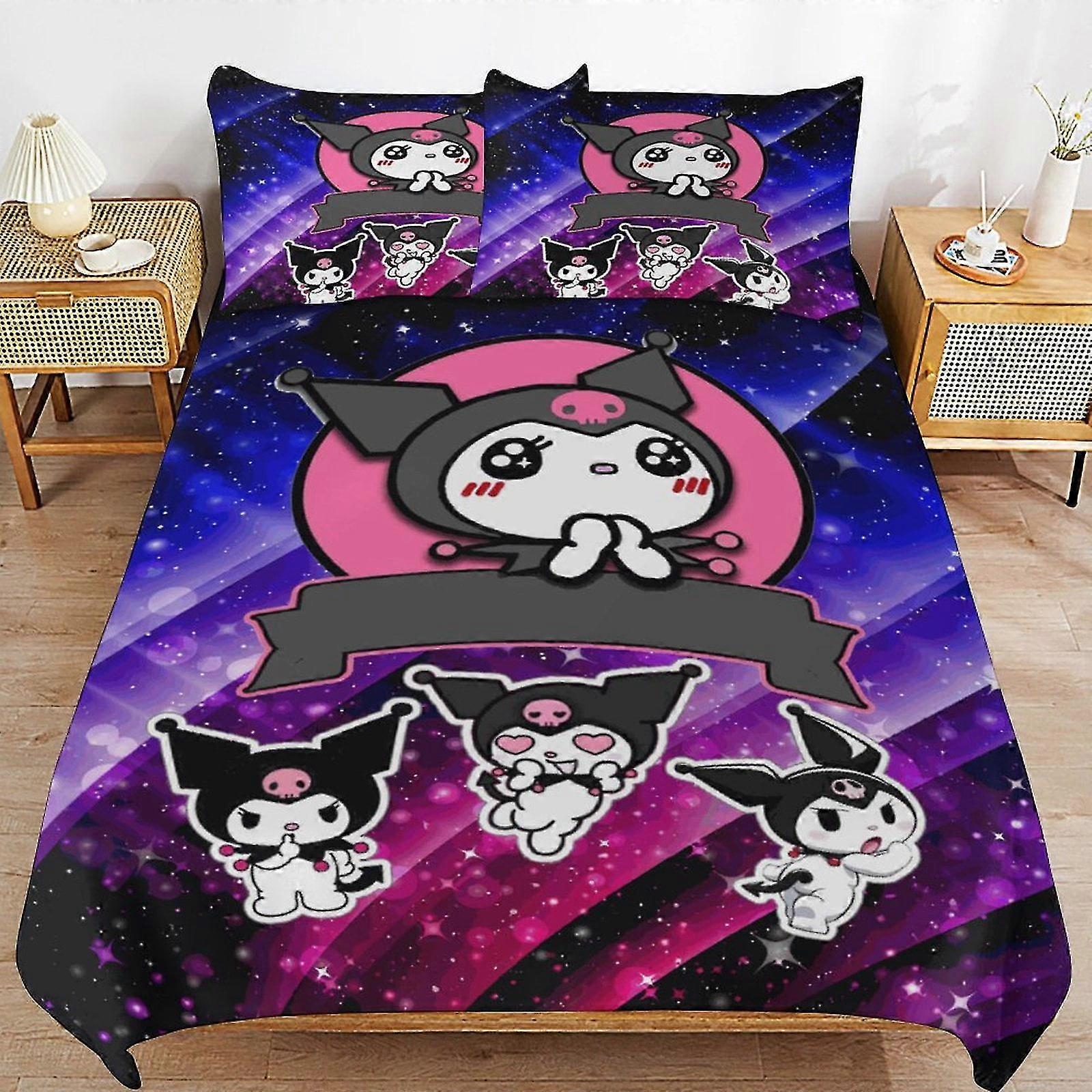 3-Piece Microfiber Bedding Set with 3D Print, Includes Duvet Cover and Pillow Shams for Kids