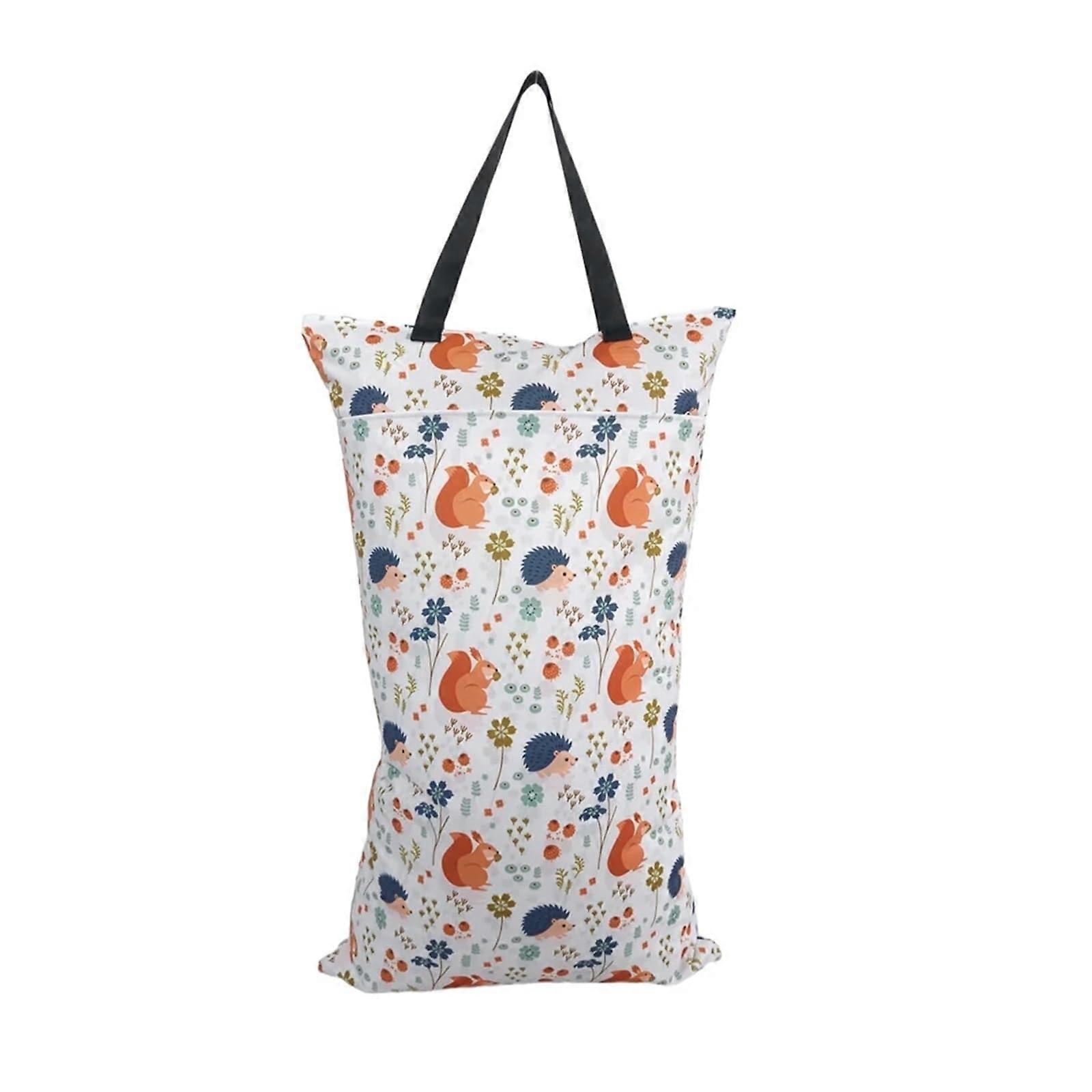 Diaper Wet Bags 40 * 70 cm Large Hanging Wet Dry Bag for Diapers, Waterproof Reusable Diaper Storage Bag, Baby Product Organizer Pouch (Color12)