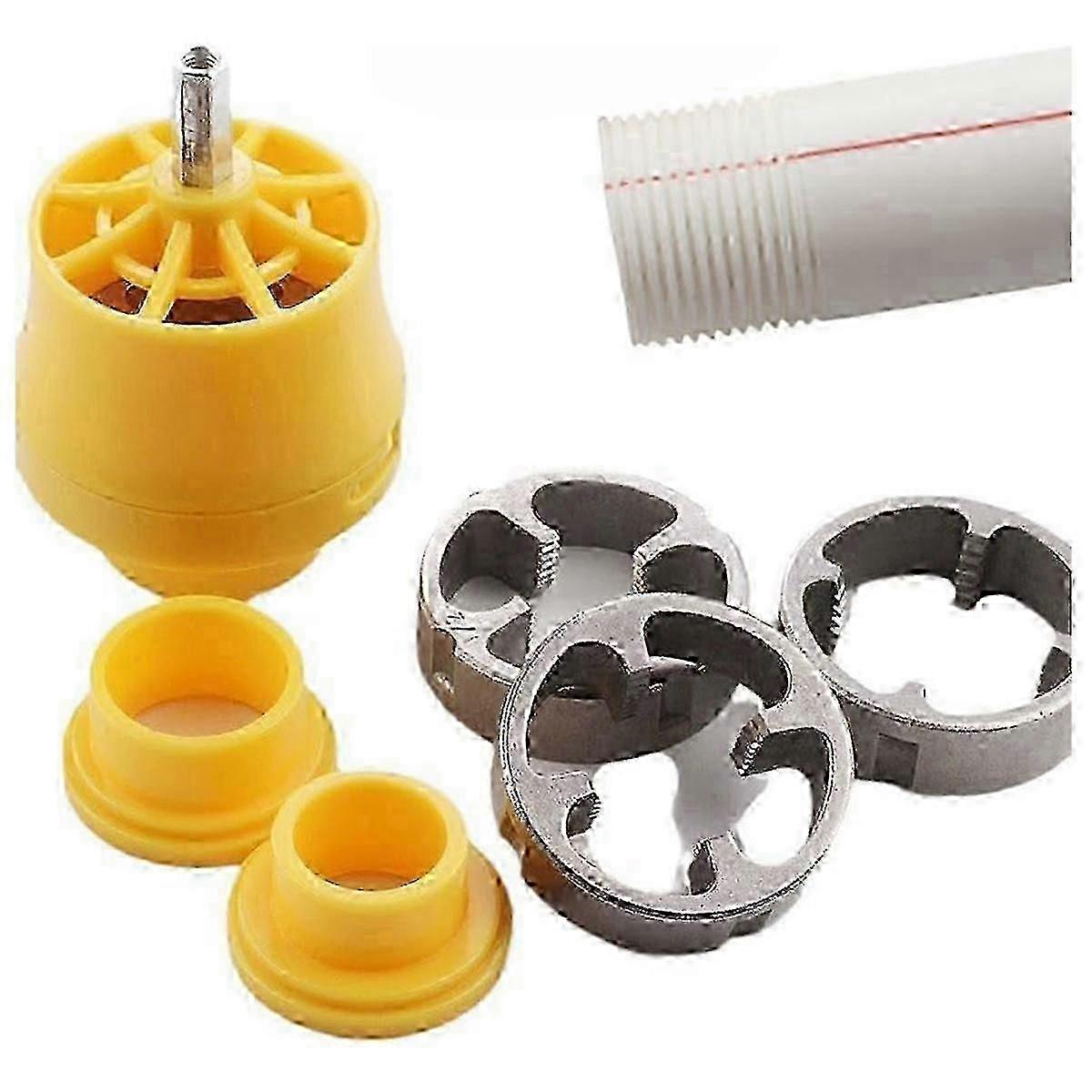 PVC Thread Maker Tool Compatible with Electric Drill, Plumbing Pipe Threader Tool