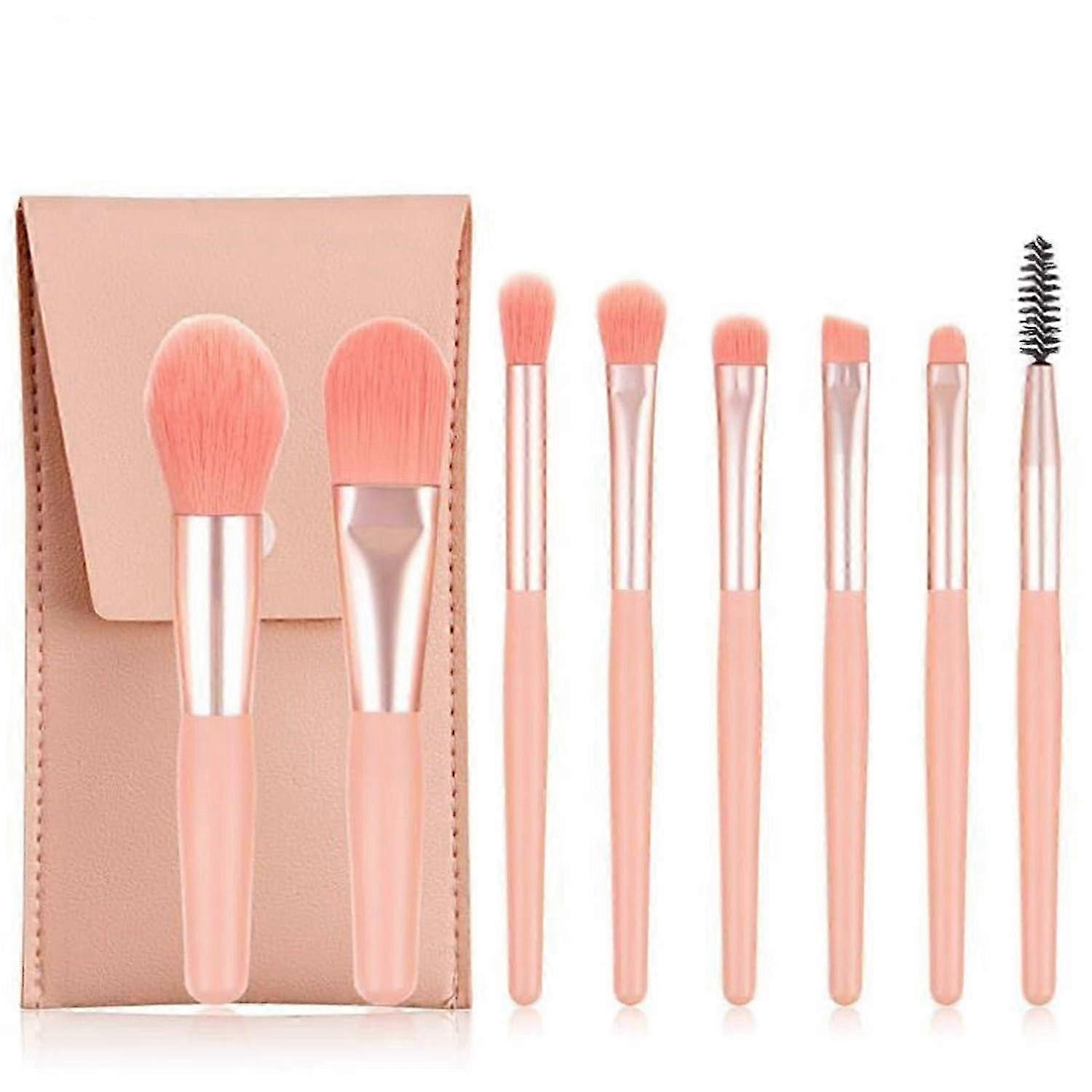 8pcs makeup brushes with makeup brush bag, travel size makeup brush set, suitable for foundation, eyeshadow and eyeshadow