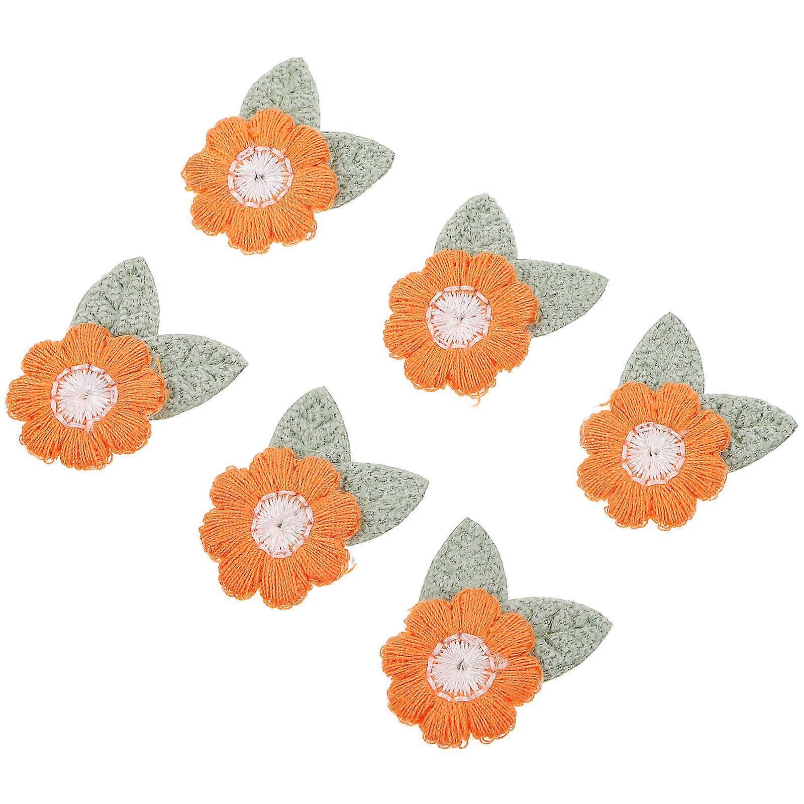 Design Clothes Patches Orange 2.8X2.2cm Personalization Projects Handicraft Enthusiasts 10Pcs