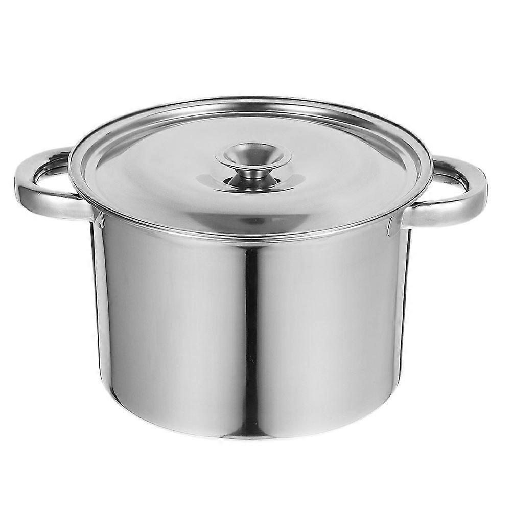 Stainless Steel Stew Pot with Lid Large Capacity Stockpot for Boiling, Stewing & Braising, Spill Resistant Cover, Kitchen Cookware for Home and