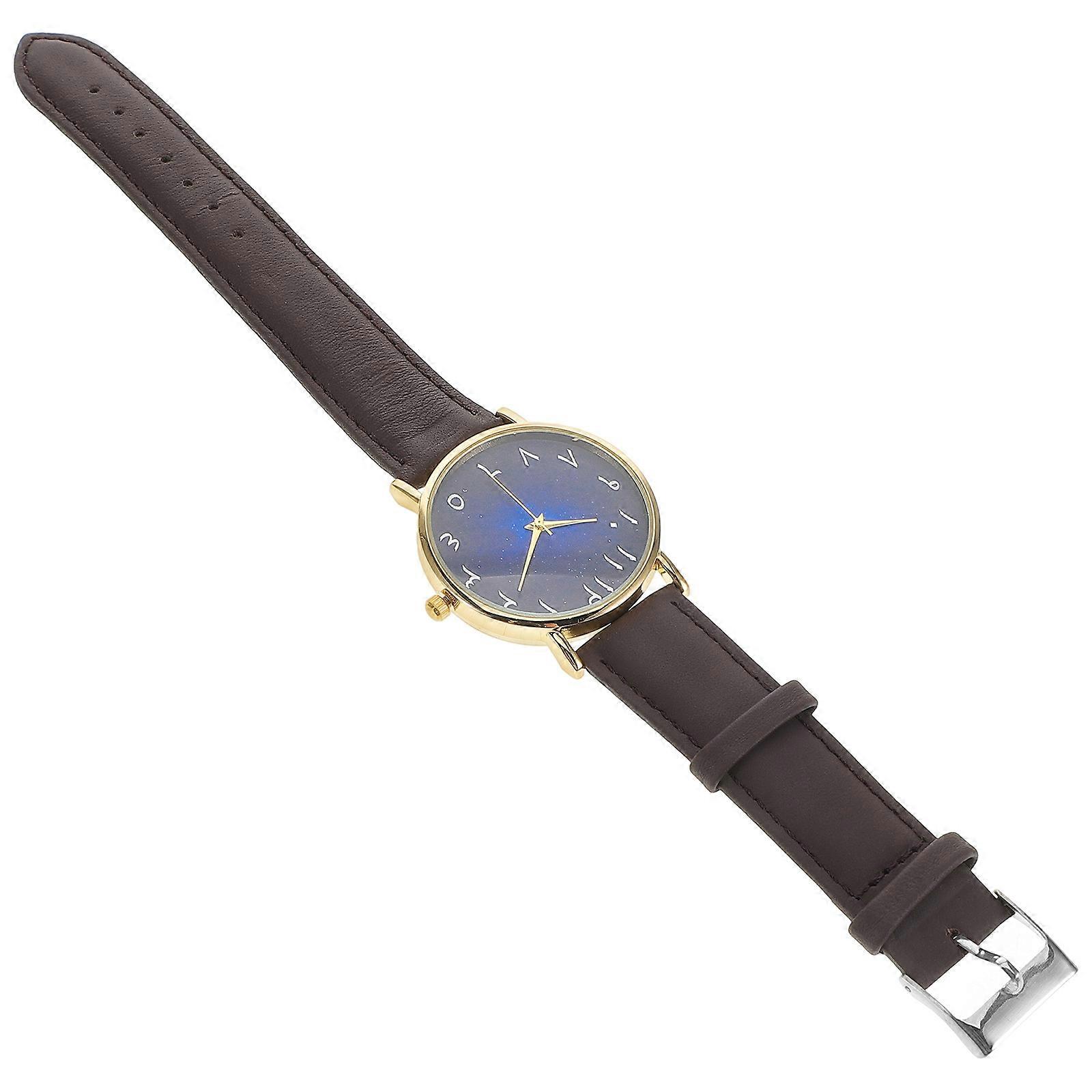 Stylish Wrist Watch Wristwatch for Man Round Gold Alloy Suitable for Formal Business 1Pcs