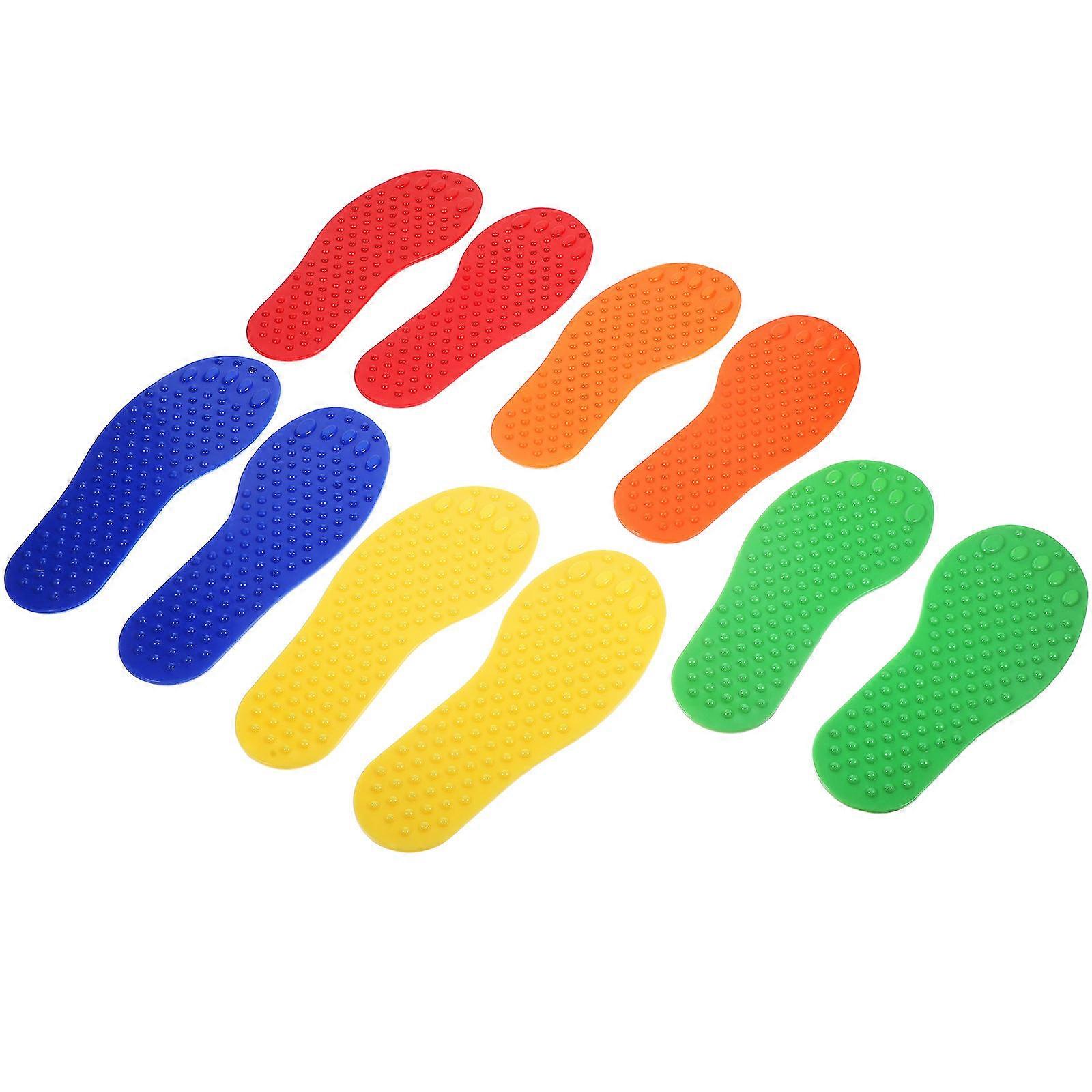 Footprint Floor Spots Soccer Training Markers Durable for Multiple Uses Outdoor Use 10Set