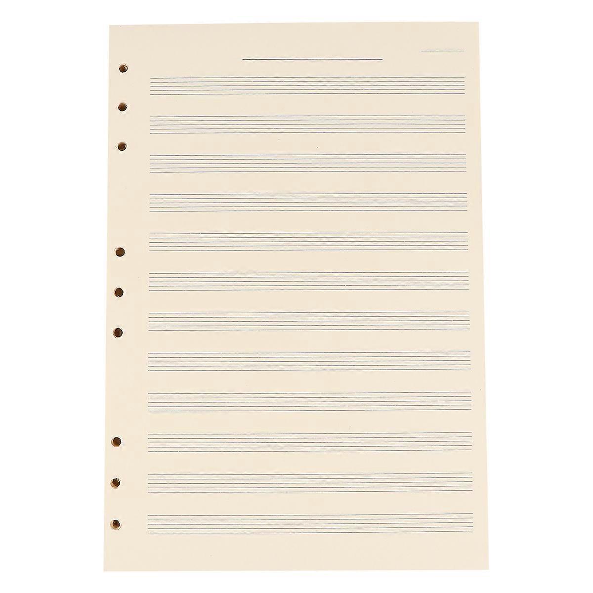 Composition Notebook Refill Loose-Leaf Manuscript Paper for School Practice 100 Sheets White
