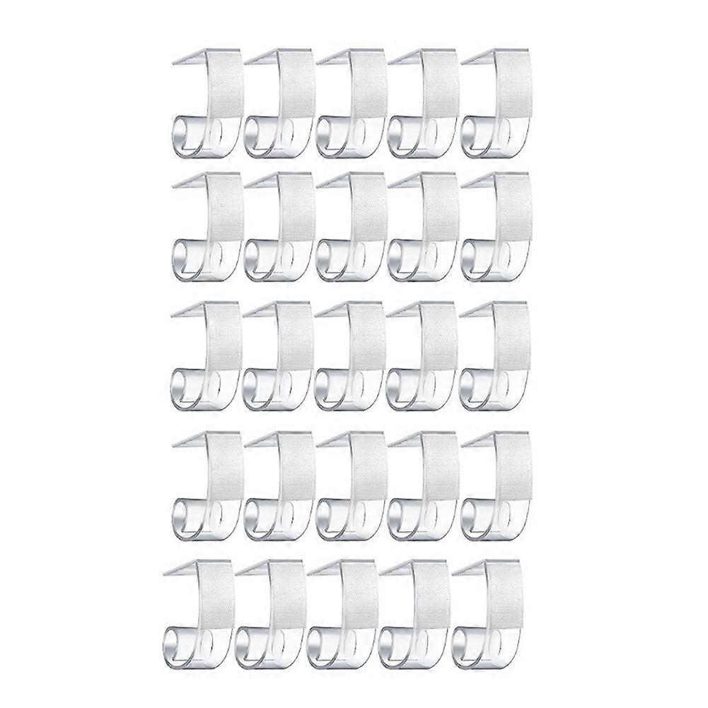 25 Pieces Table Skirting Clips Plastic Tablecloth Clips with Hook and Loop for Meeting Party Indoor Outdoor Events