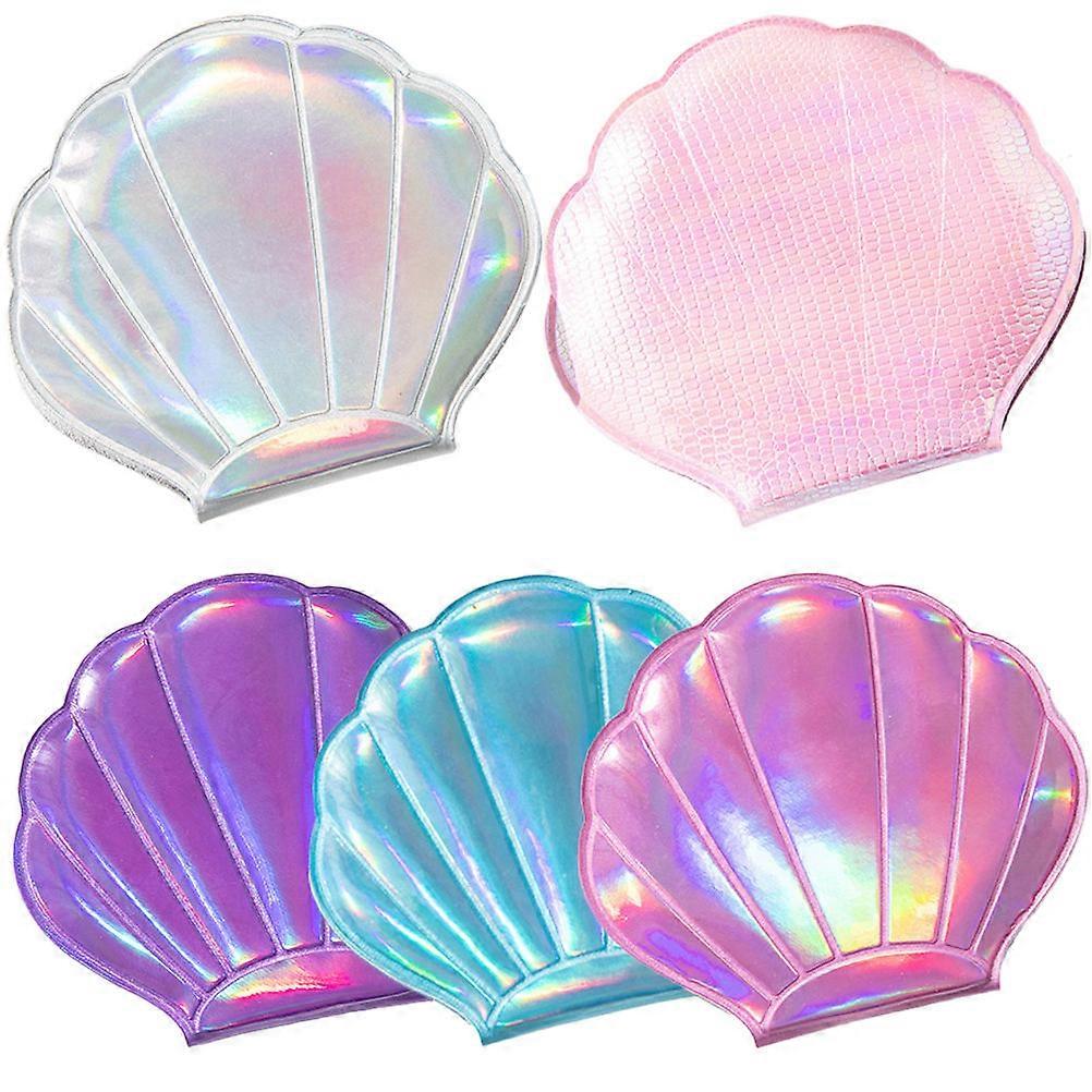 5pcs Double Sided Portable Compact Makeup Mirror for Travel and Daily Use