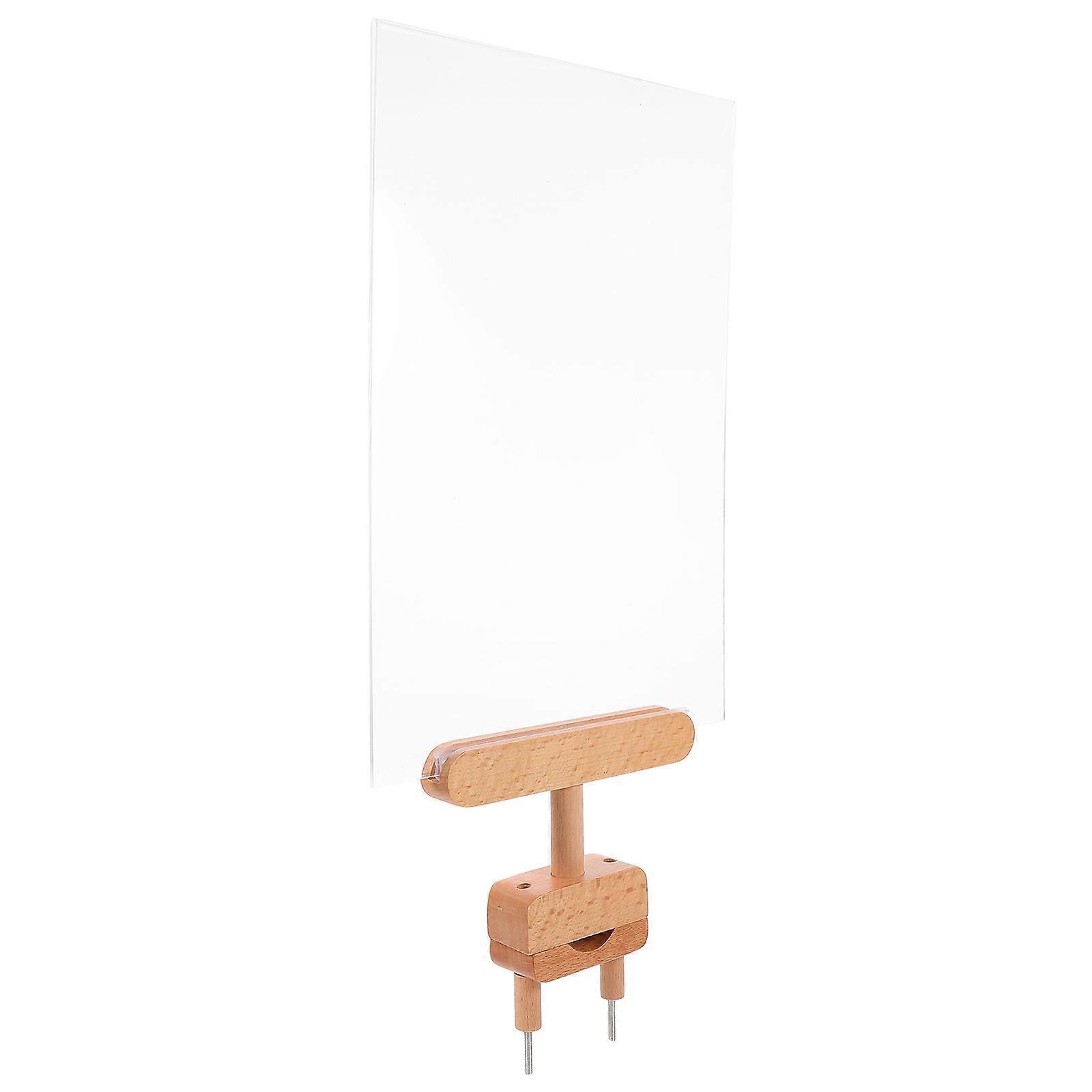 Sign Holder Clip Wooden Material Business Owners Display Prices and Product Information 17.3×8.3×1.2in 1Set
