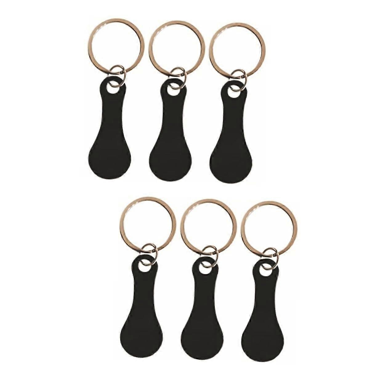 Shopping Cart Token Keychain Set, 2 Removable Trolley Coins, Durable and Stylish for Daily Use, 3 Pieces x 2