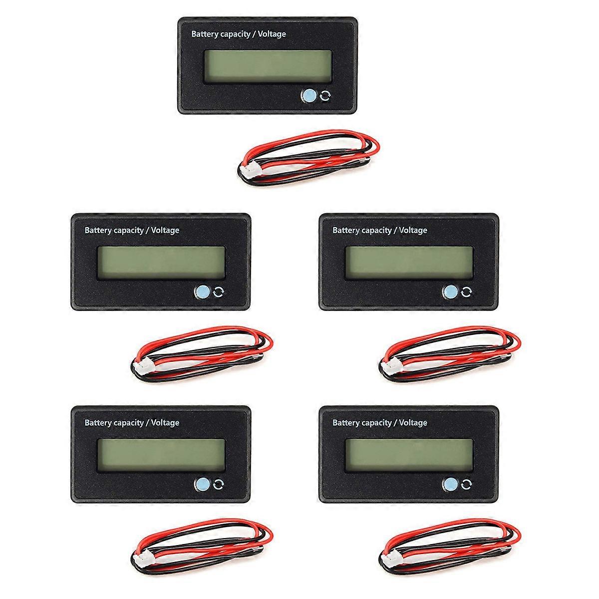 Battery Meter Battery Capacity Voltage Monitor, DC Gauge Indicator