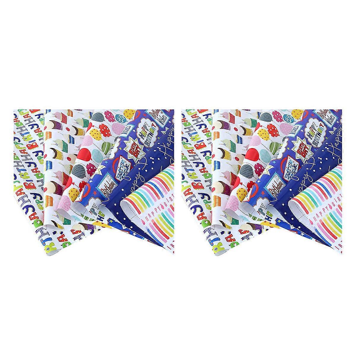 Wrapping Paper Sheets Set of 6 ,for Birthday Party Wrapping Paper
