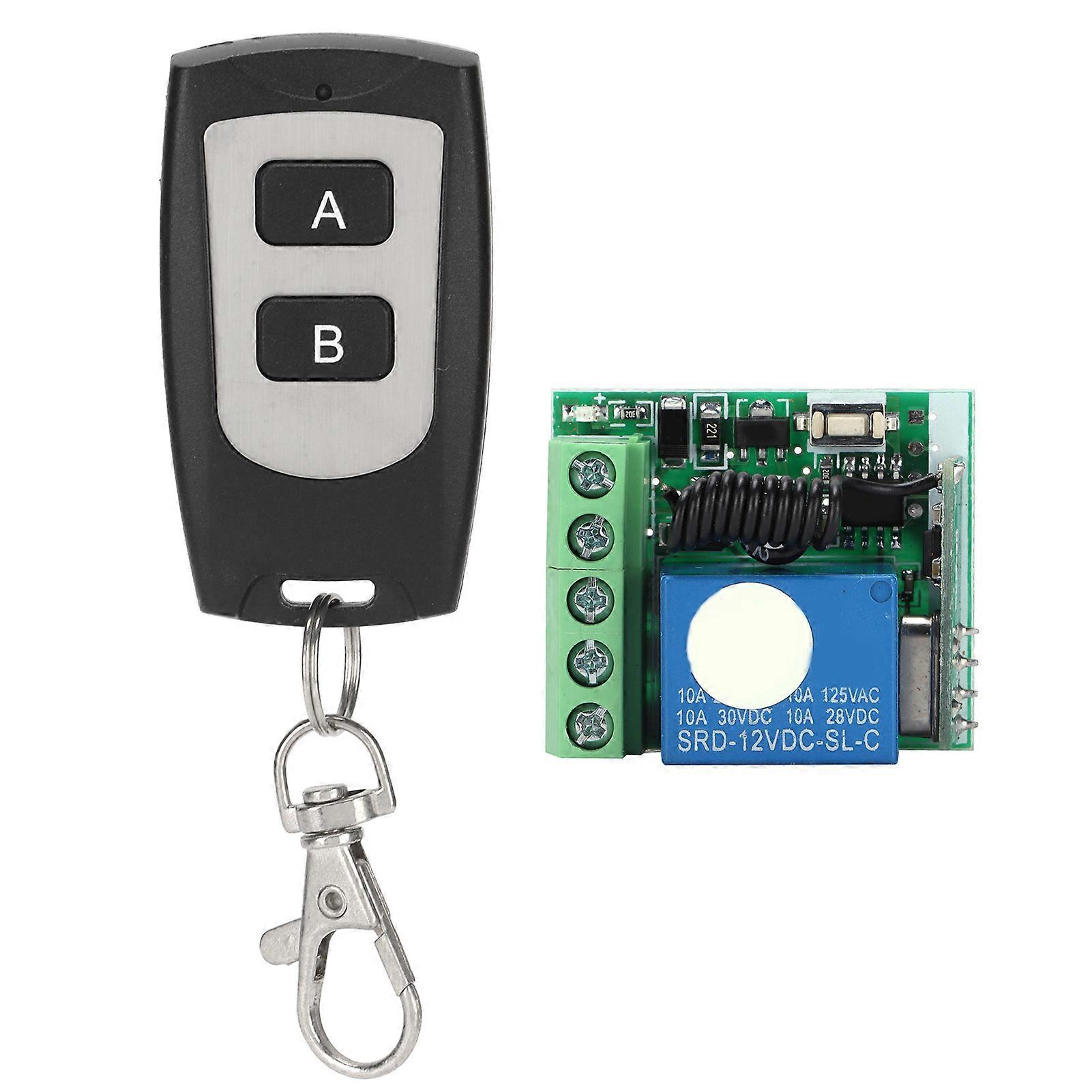 Wireless Remote Transmitter Receiver SingleChannel Learning Wireless Control Switch 433MHz 12V