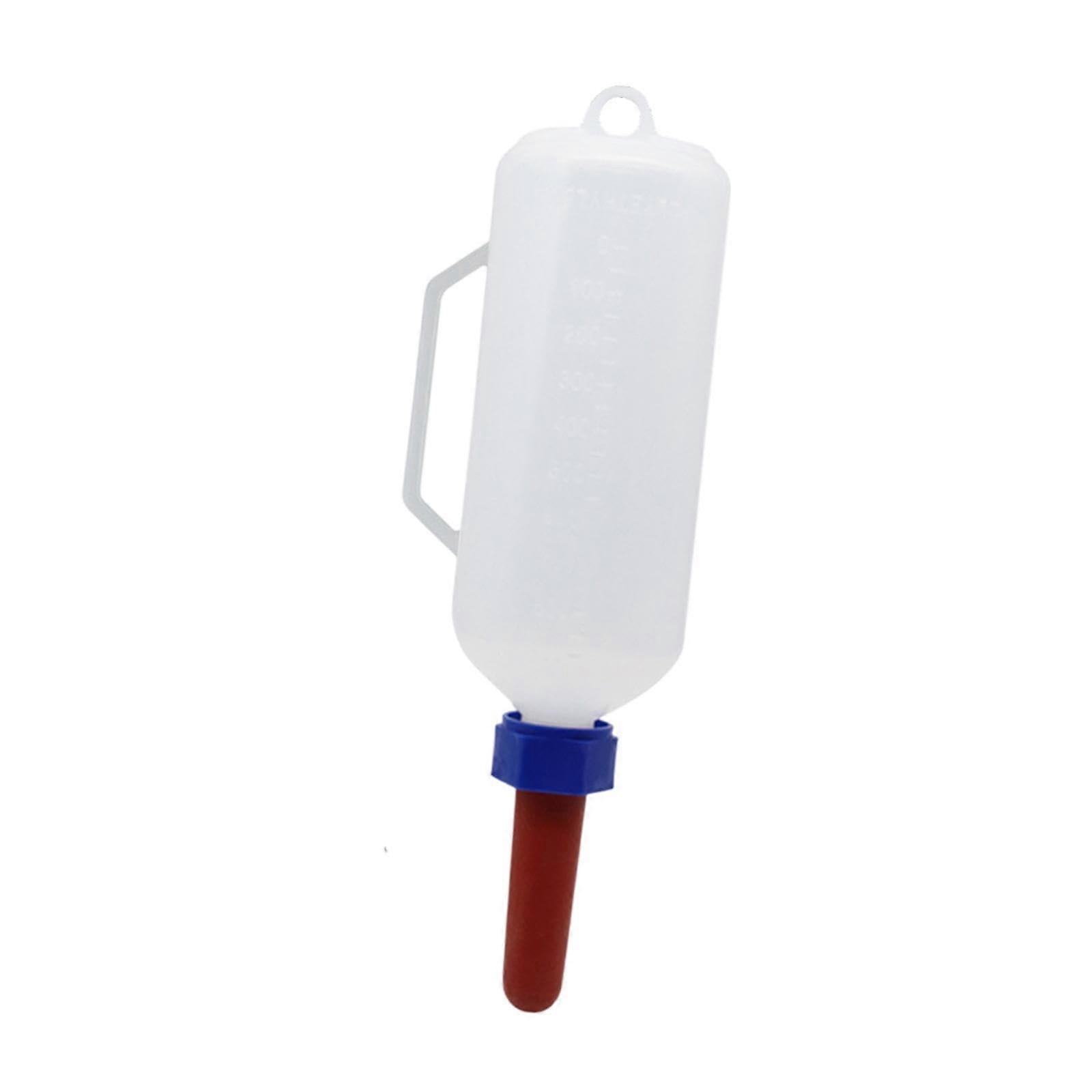 Hanging Milk Feeder Bottle for Farm Animals, Portable with Nipples, Livestock Feeding Accessory, Durable and Easy to Use