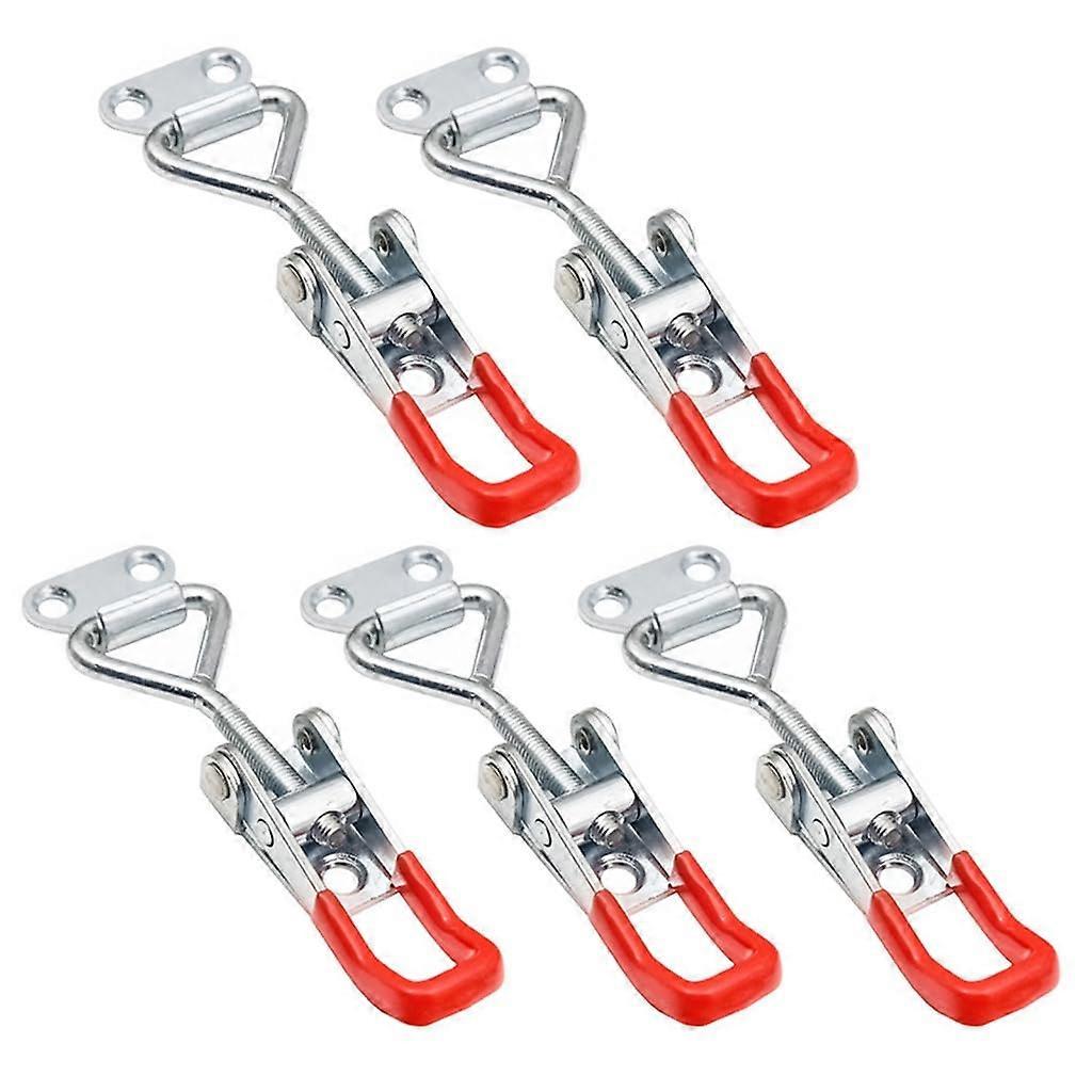 5 x toggle clamps, metal toggle latches, adjustable quickrelease locks (S, double hole)
