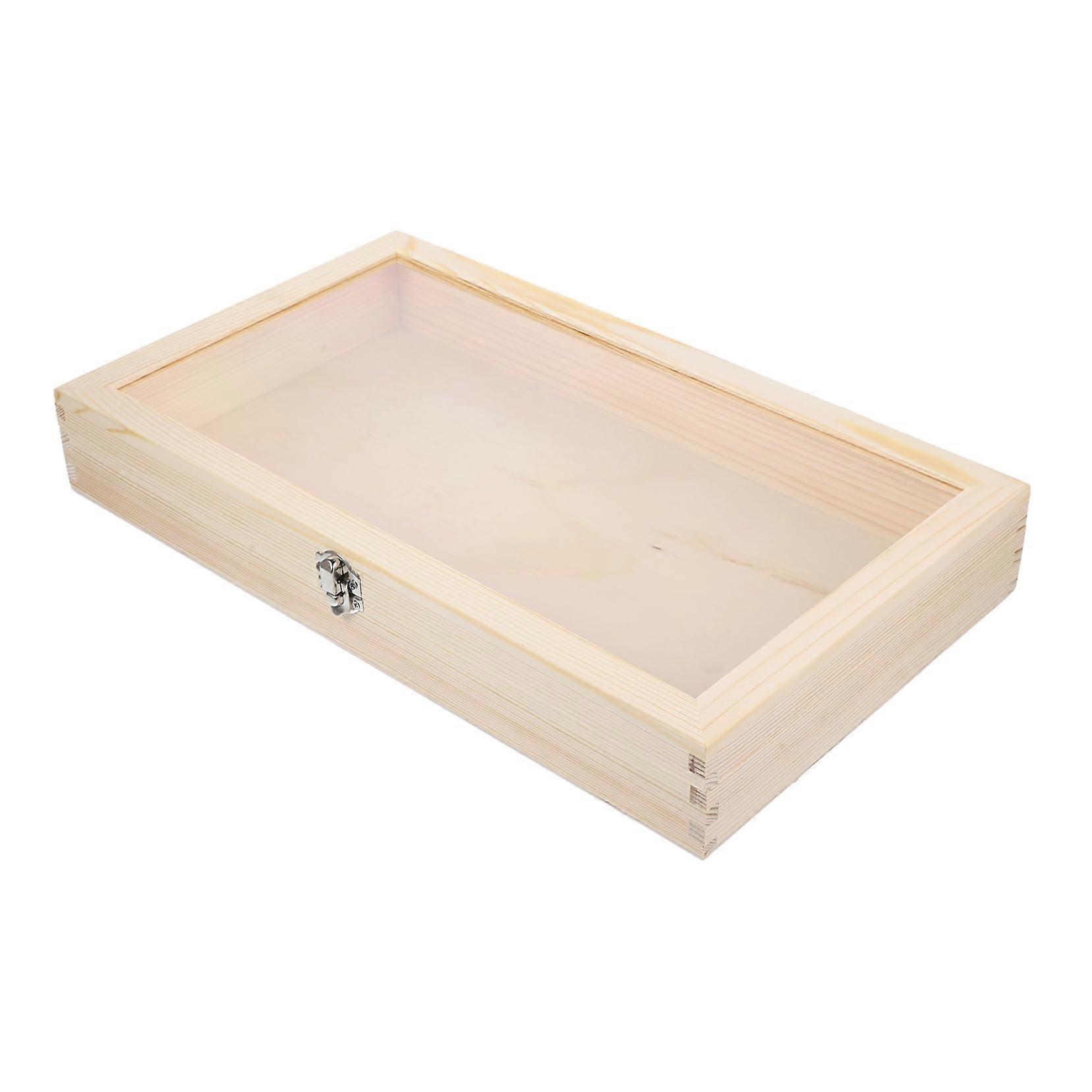 Challenge Coin Display Case Frame Pattern Display Board Made of Natural Wood 38.00X22.00X5.50CM