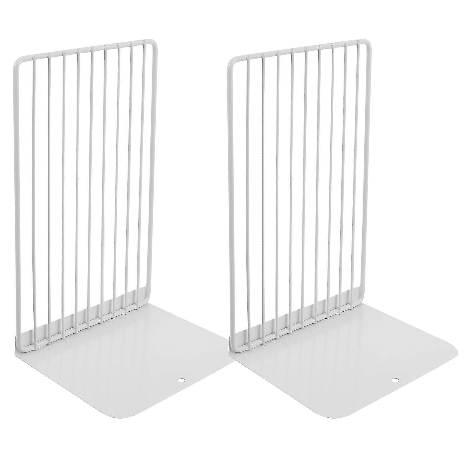 2pcs Iron Bookends Storage Racks for Book Shelf Holder and Student Supplies