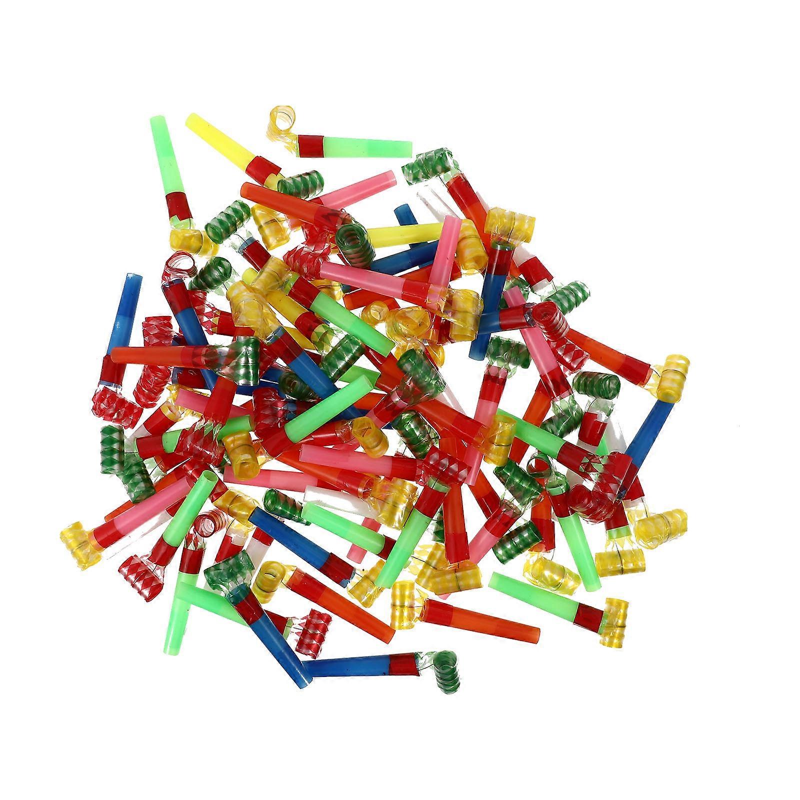 Musical Blowouts Party Blower Whistle Assorted Color 8.00X2.50X1.20CM Cheering Props Toys Wedding 50Set